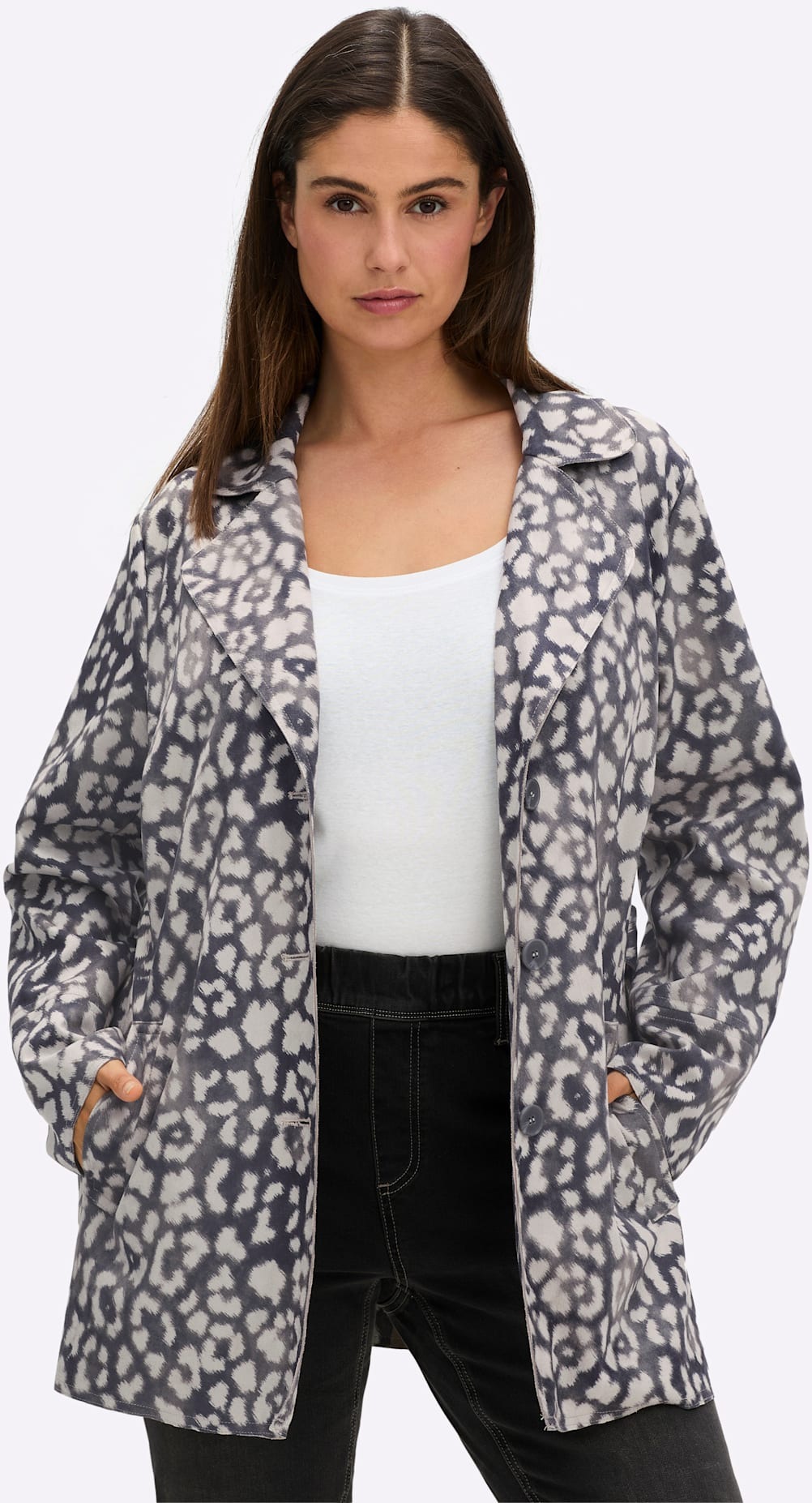 Sheego Langjacke, ohne Kapuze günstig online kaufen