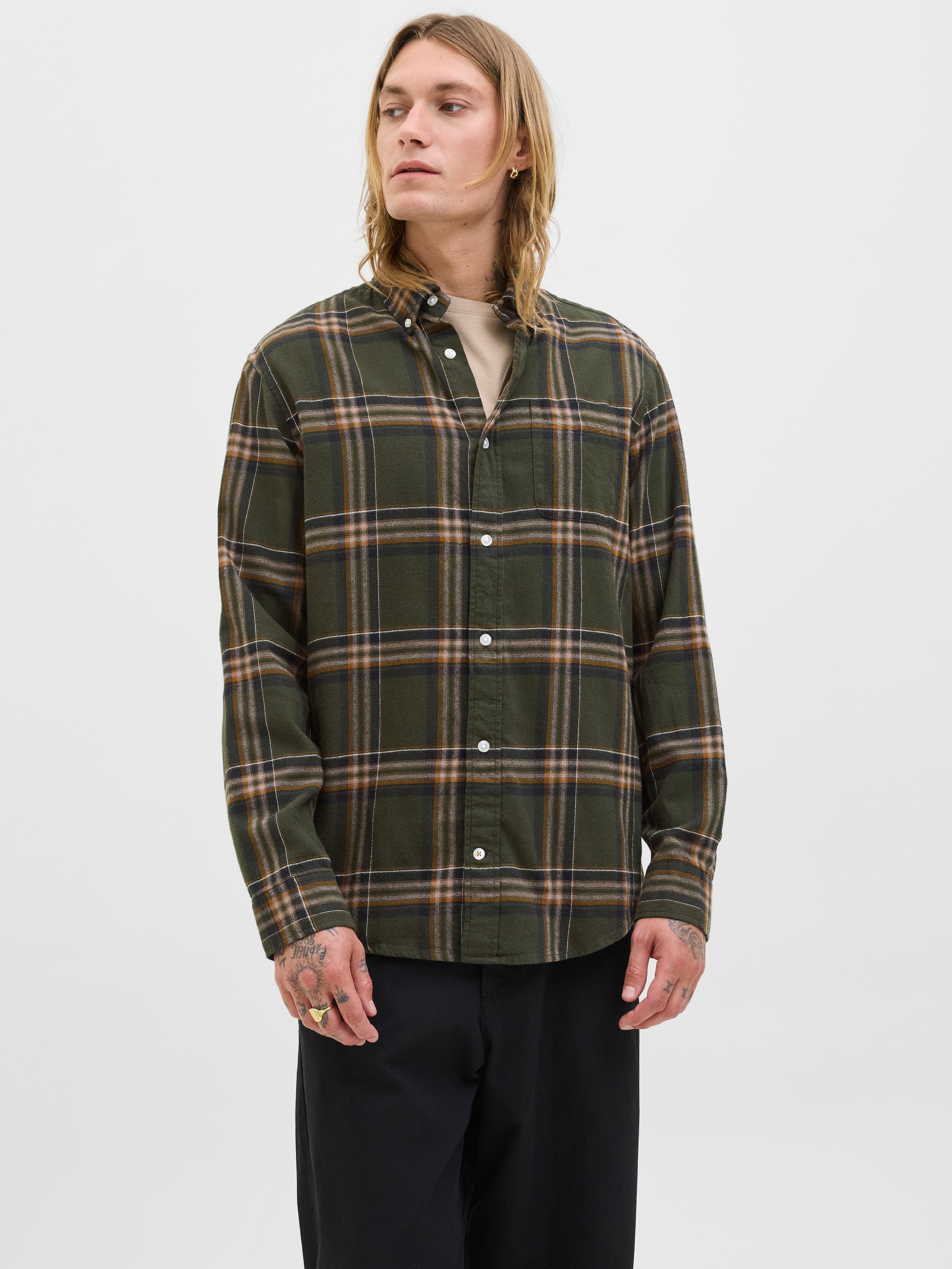 Jack & Jones Langarmhemd "JJECLASSIC FLANNEL CHECK SHIRT LS SN" günstig online kaufen