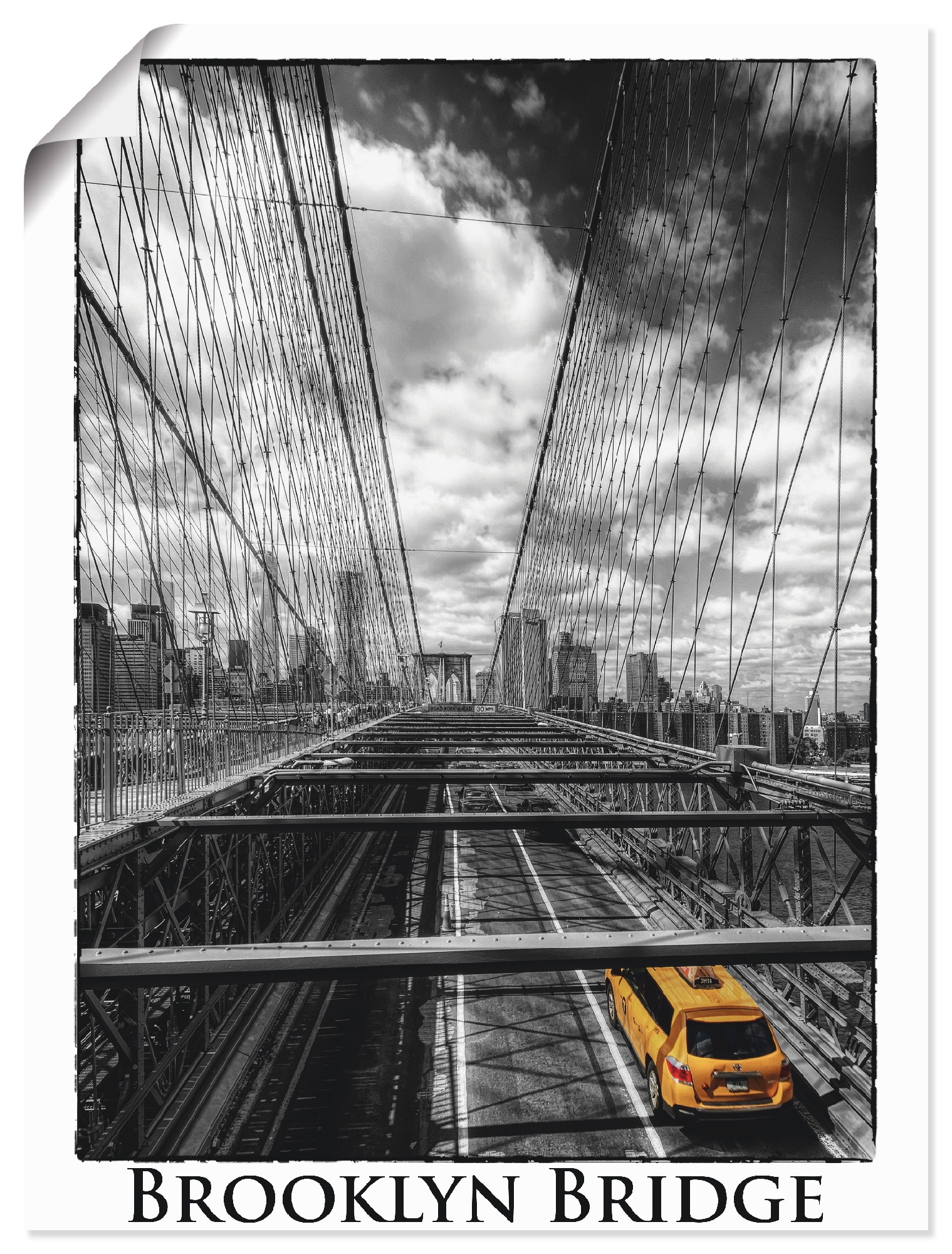 Artland Poster "New York Brooklyn Bridge", Brücken, (1 St.), als Leinwandbi günstig online kaufen