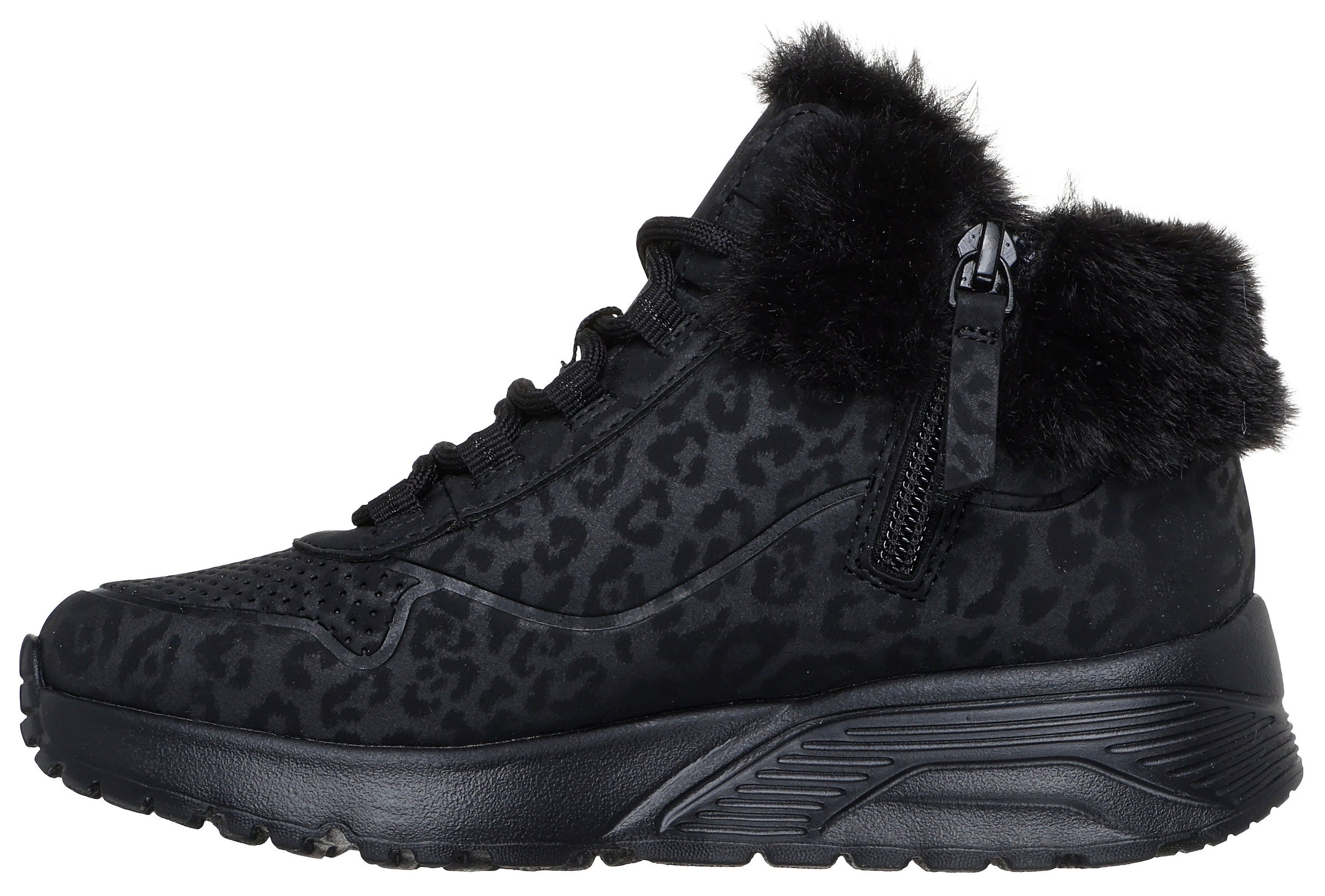 Skechers Winterboots »UNO LITE«, Schnürboots mit Reißverschluss, Größenschablone zum Download