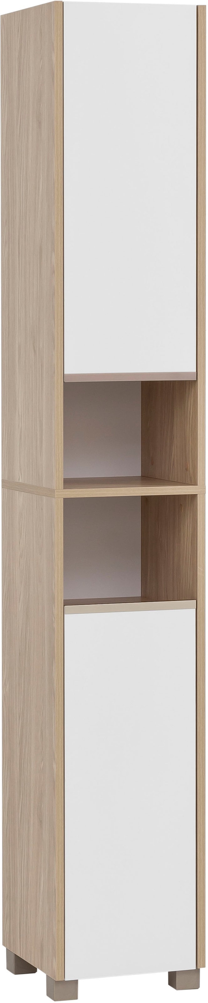 welltime Hochschrank "Juba Beite 30,3 cm", Eiche Hell Dekor mit fühlbarer H günstig online kaufen