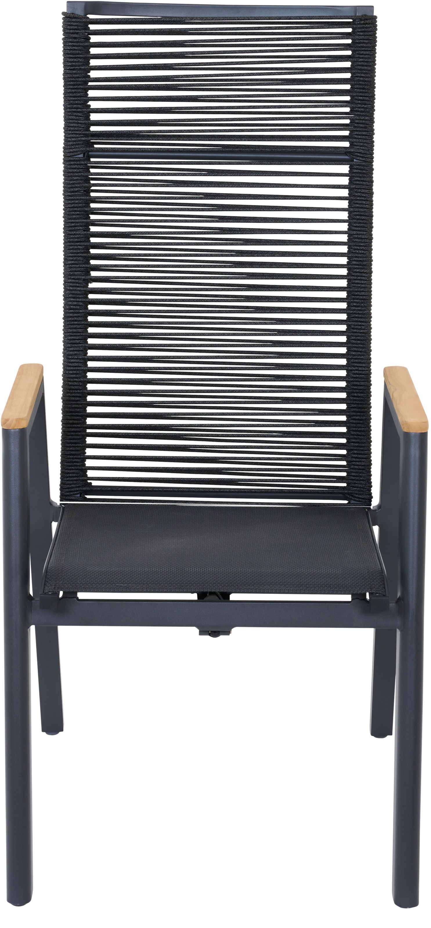 Siena Garden Gartensessel »BOLOGNA Move Sessel« Aluminiumgestell, Rope Geflecht, Armlehnen aus Teak FSC 100%