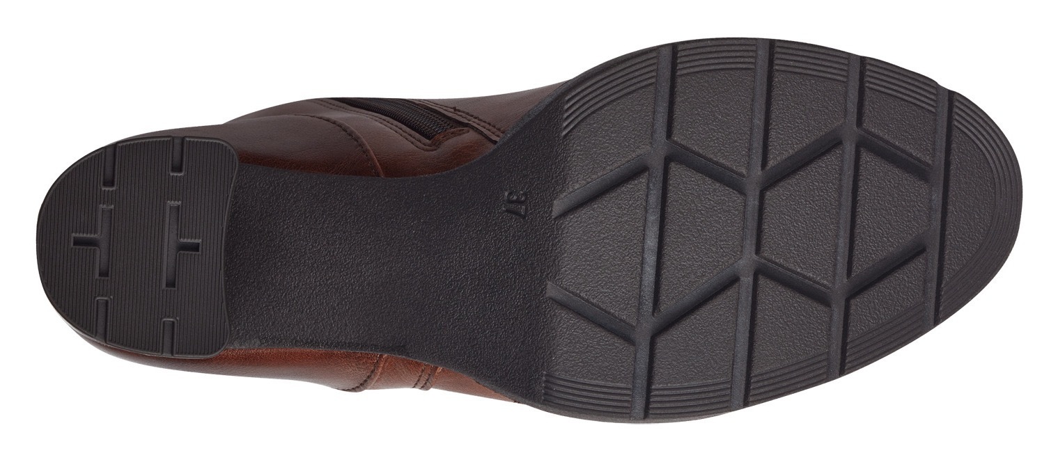 MARCO TOZZI Chelseaboots, Blockabsatz, Stiefelette, Businesschuh mit Feel Me-Ausstattung