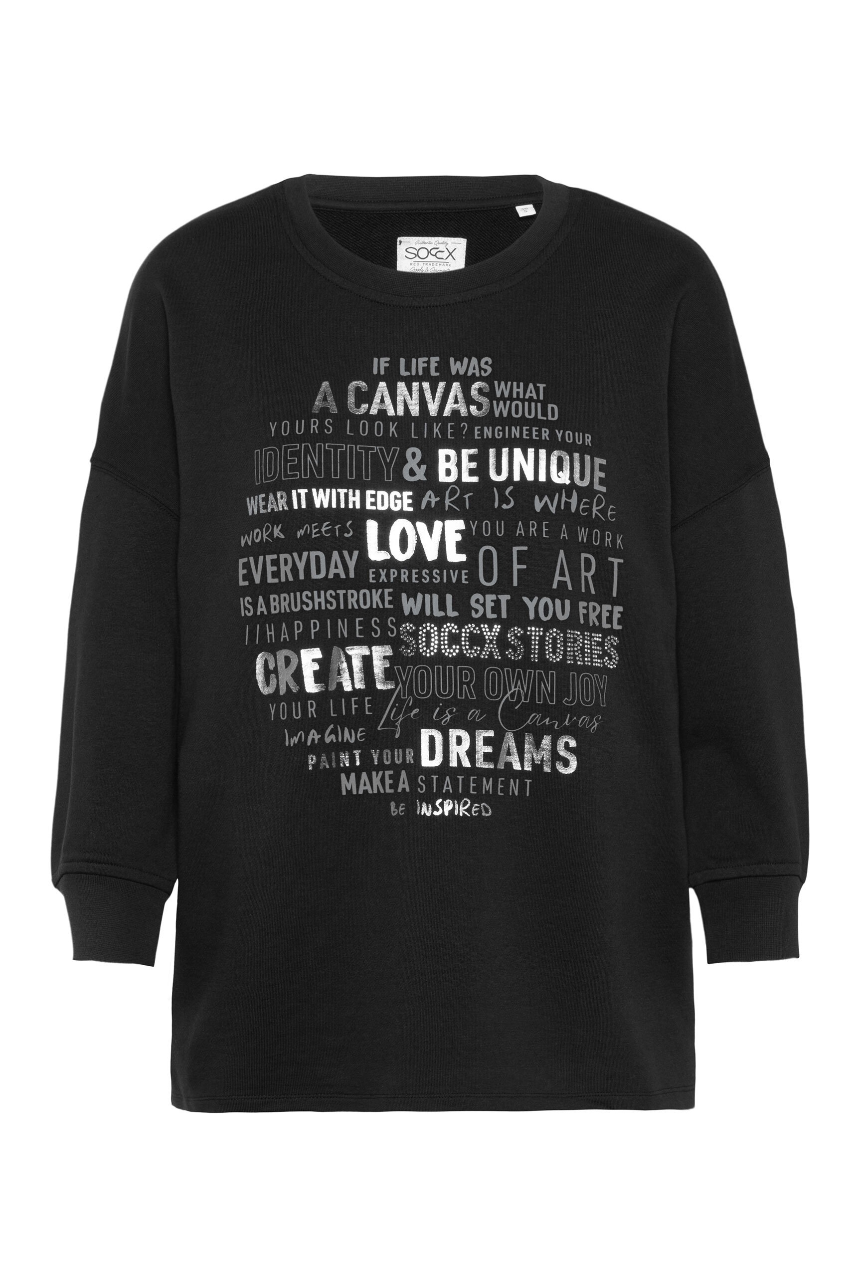 SOCCX Sweater, mit überschnittenen Schultern