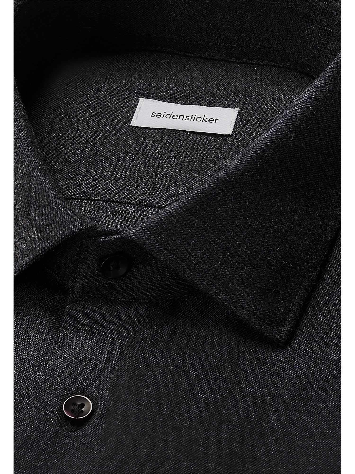 seidensticker Flanellhemd »Schwarze Rose«, Shaped 1/1 Kentkragen Flanell