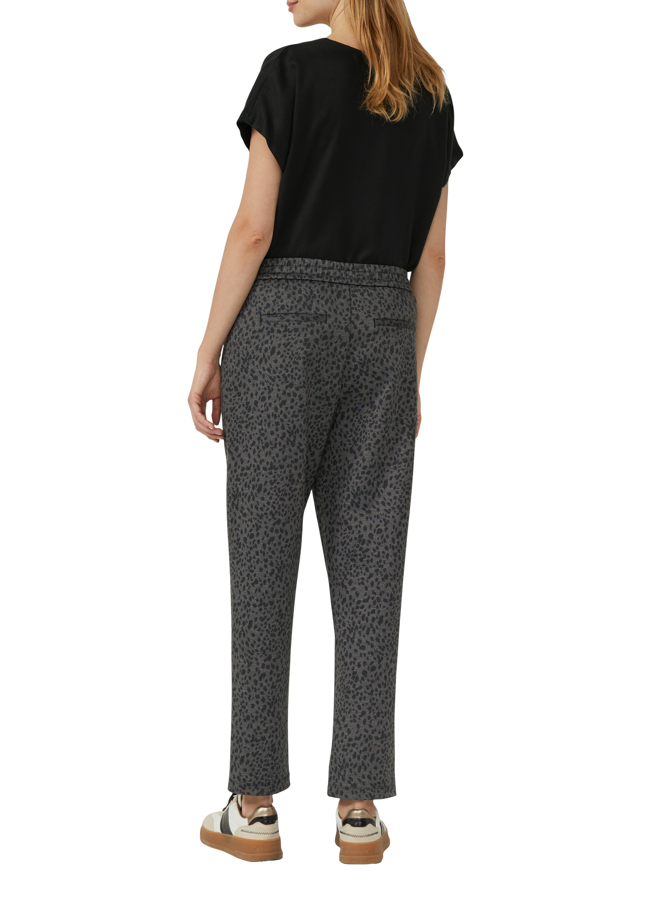 s.Oliver Women's Trousers Black/Gray 36 3