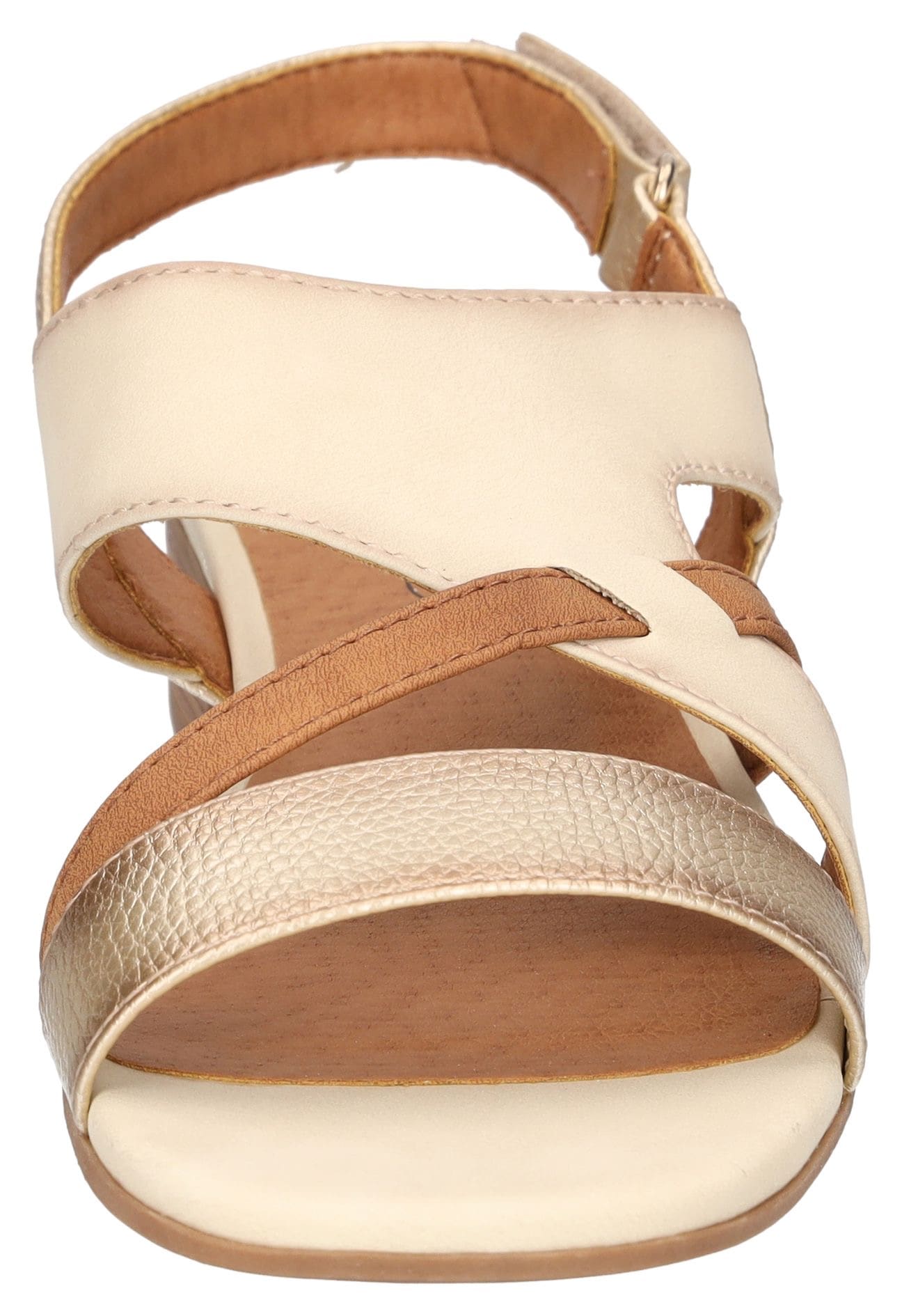 Mustang Shoes Sandalette, Sandalette, Festtagsschuh mit Metallic-Einsätzen