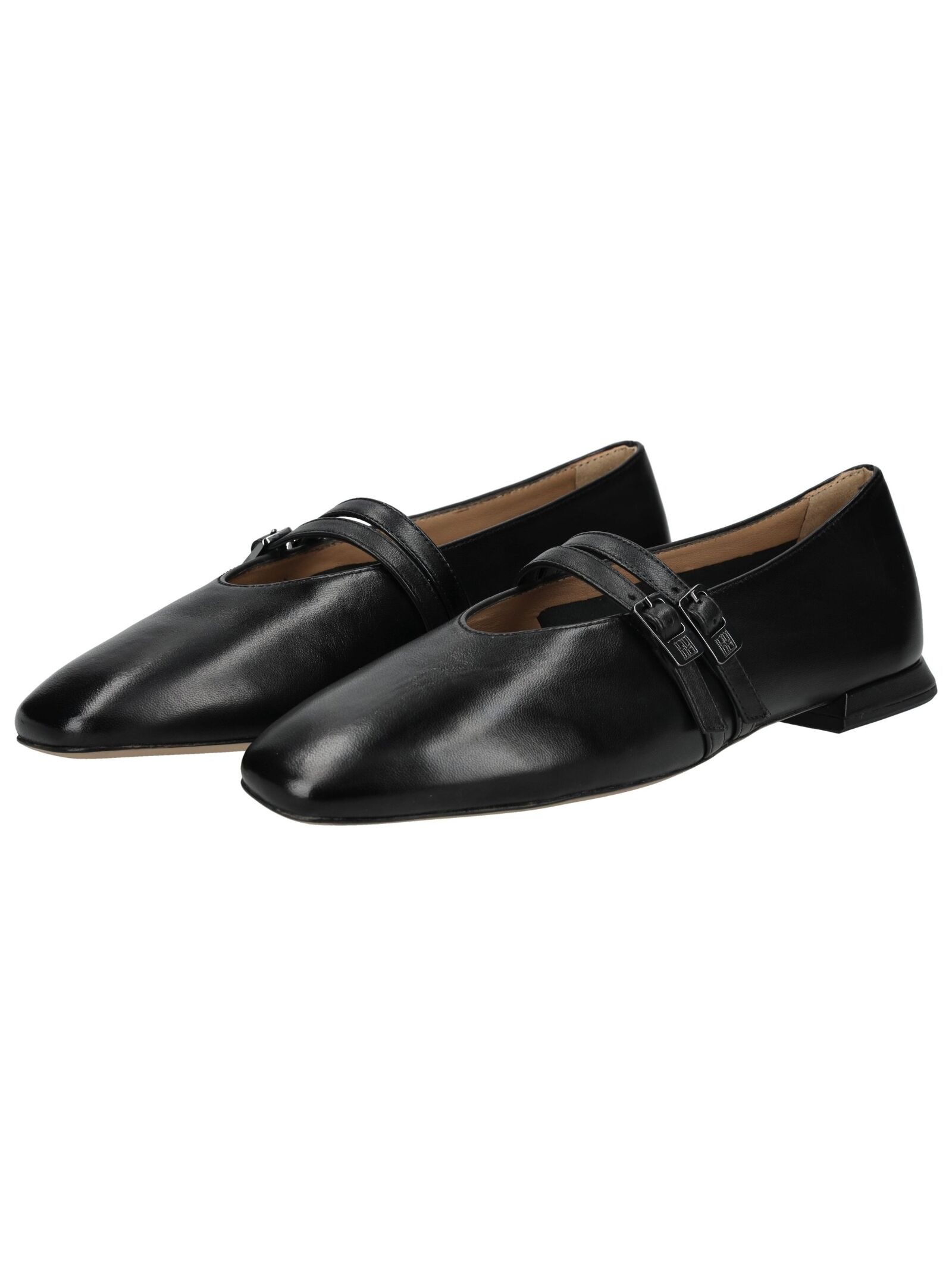 Riemchenballerina HÖGL "Högl Ballerinas Glattleder", Damen, Gr. 40, schwarz, Glattleder, Schuhe Riemchenballerina 3