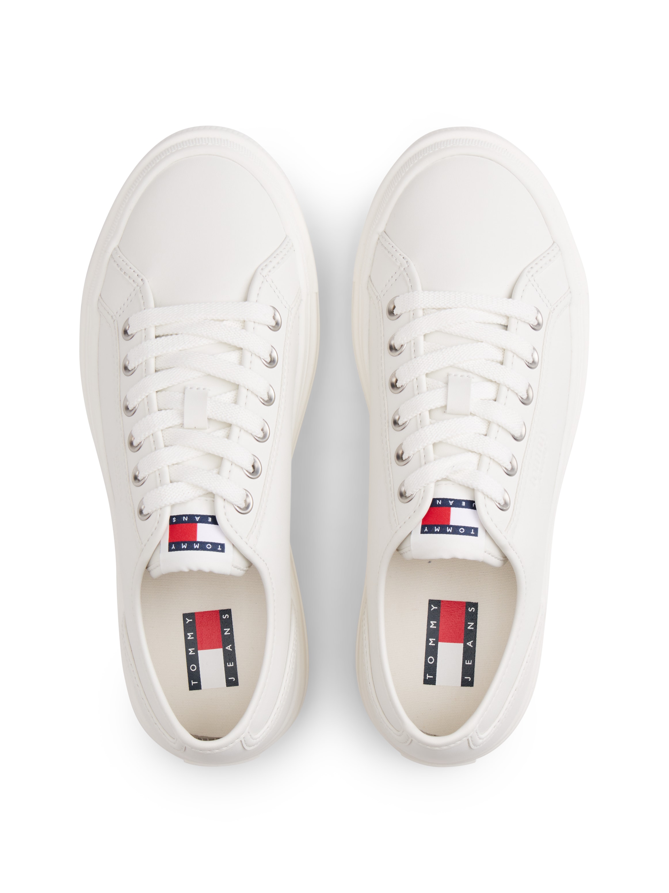 Tommy Jeans Plateausneaker »TJW FLATFORM SNEAKER LTR«  Halbschuh, Schnürschuh, Freizeitschuh mit Logoflag