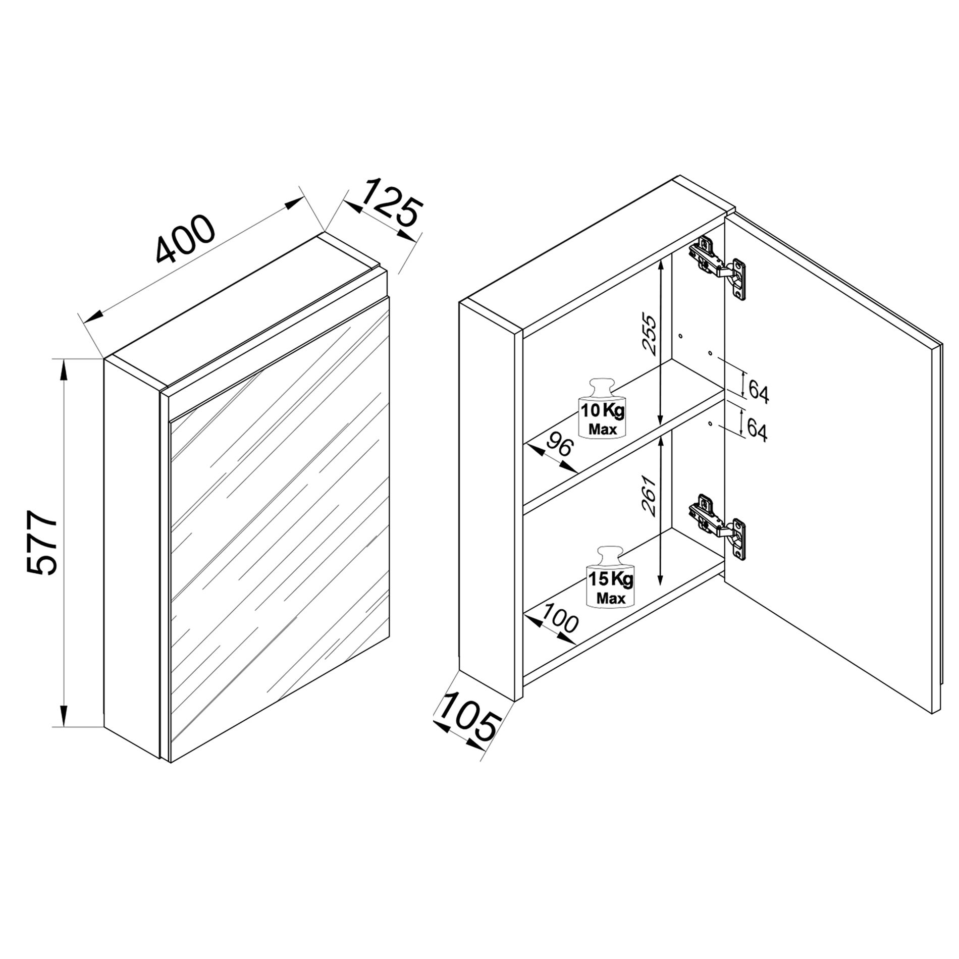 VCM Badspiegel »Spiegelschrank Badezimmer Spiegel Cosila«