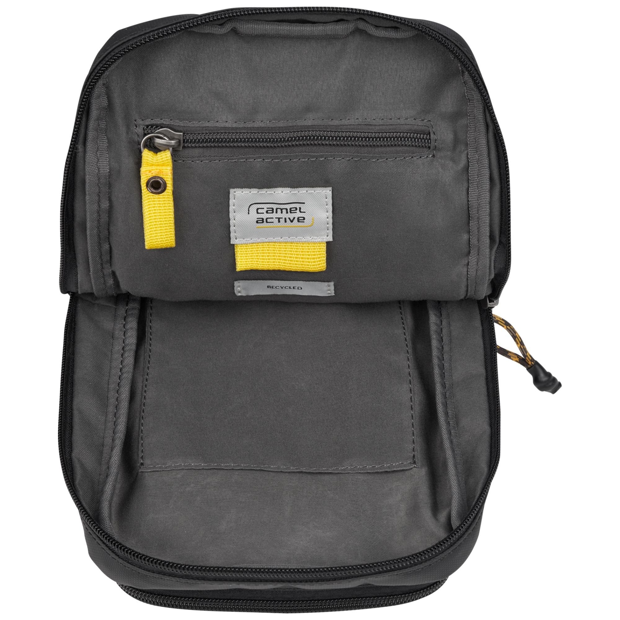 camel active Cityrucksack »Explore«, wasserabweisendes recyceltes Nylon und reflektierende Reißverschlüsse