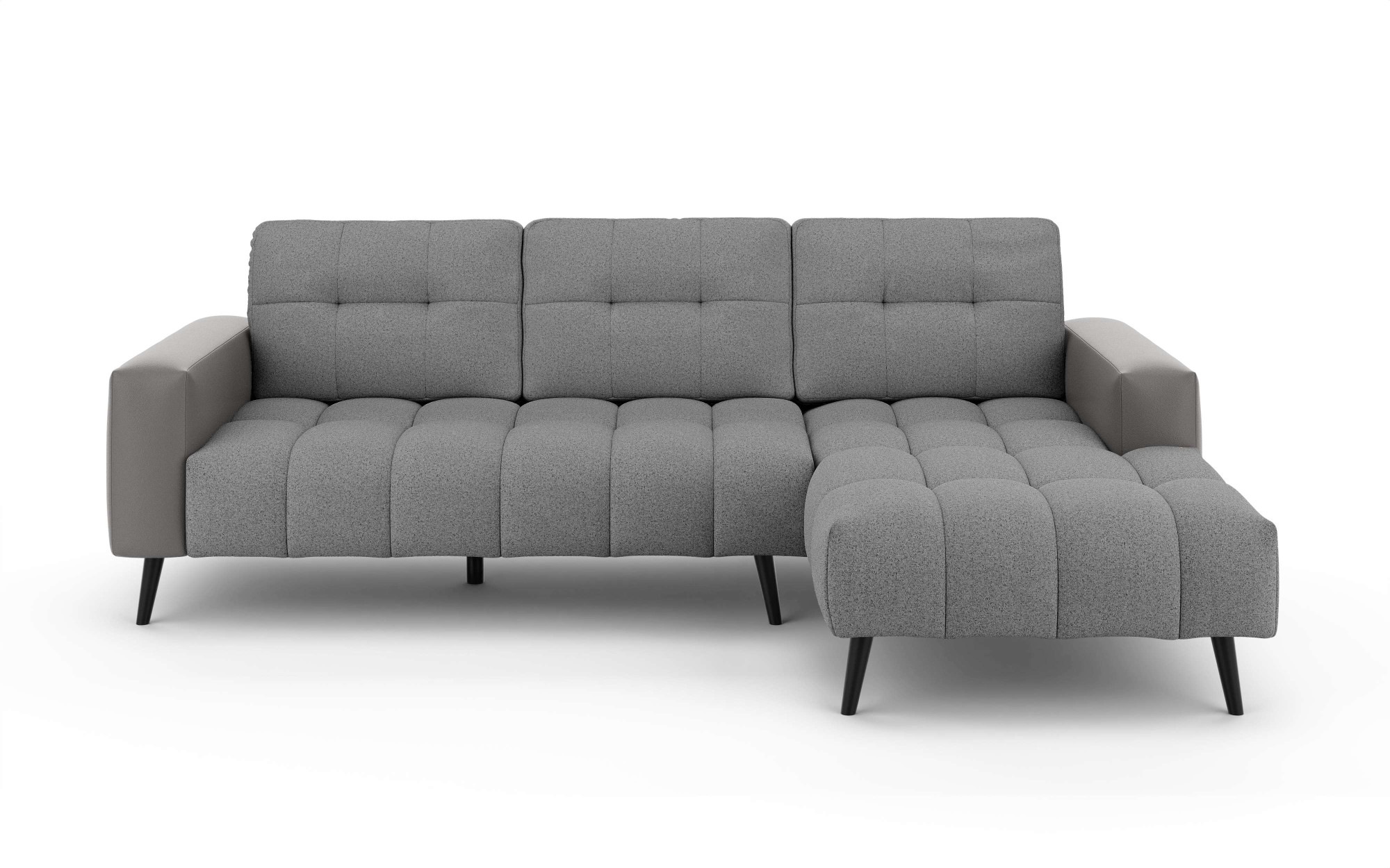 INOSIGN Ecksofa »SERINE mit Recamiere rechts/links bestellbar, Maße B/H/T 253/91/161 cm«, L-Form mit Wellenunterfederung, 3 Rückenkissen, ohne Bettfunktion