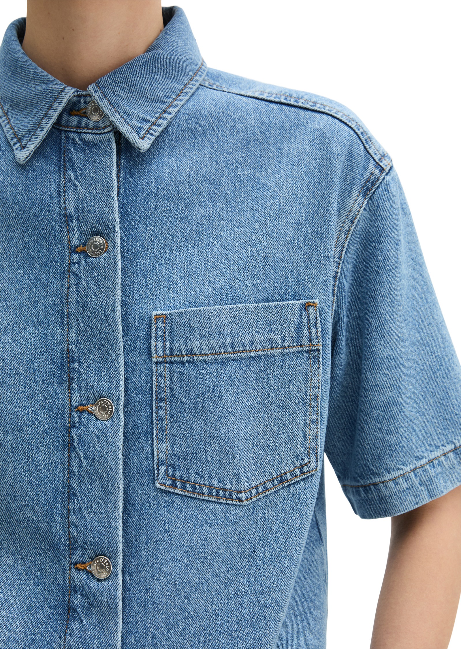 Marc O'Polo Jeansbluse »aus Lyocell-Leinen-Baumwolle-Mix«