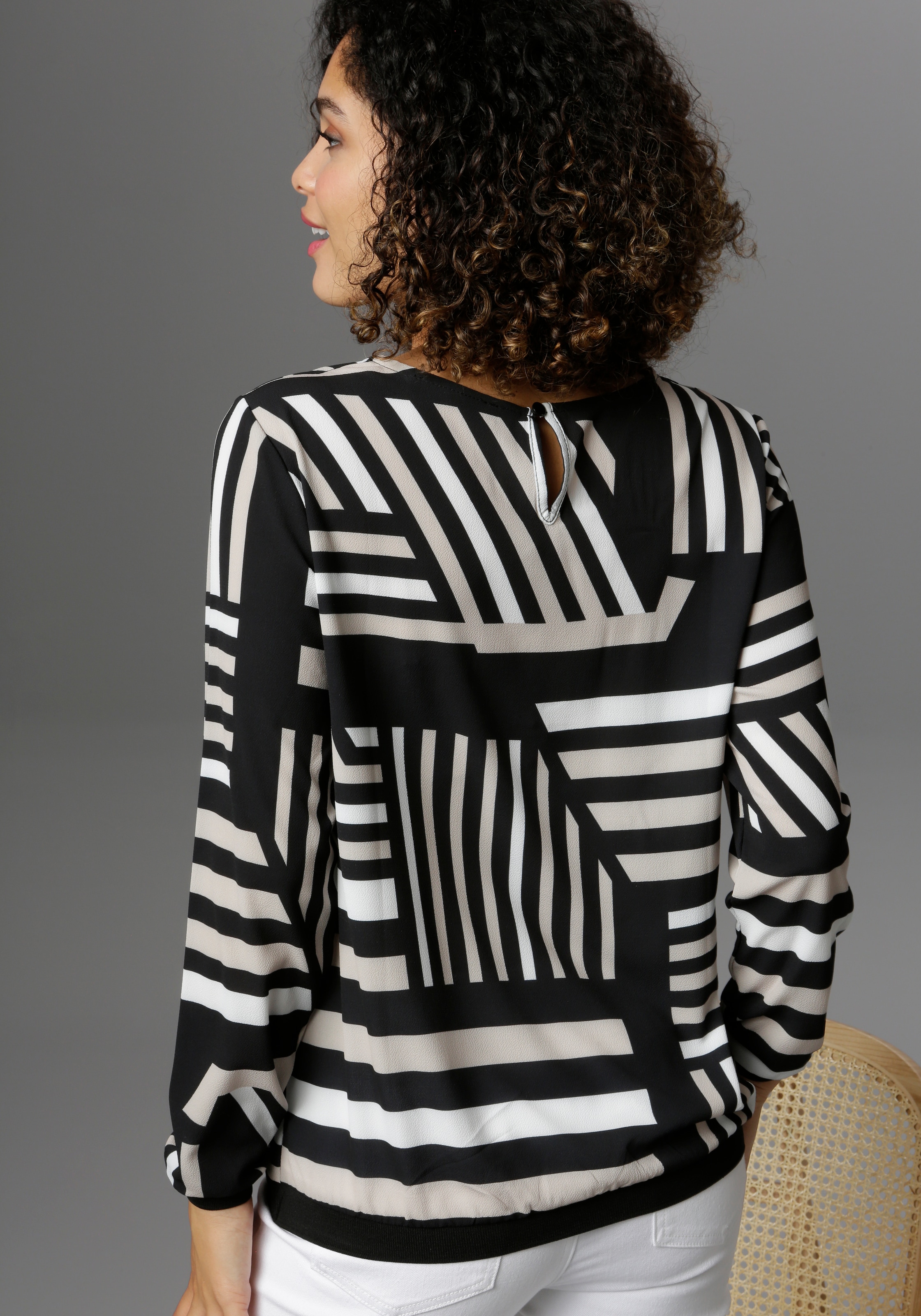 BAUR | SELECTED Aniston Shirtbluse, Muster mit grafischem kaufen