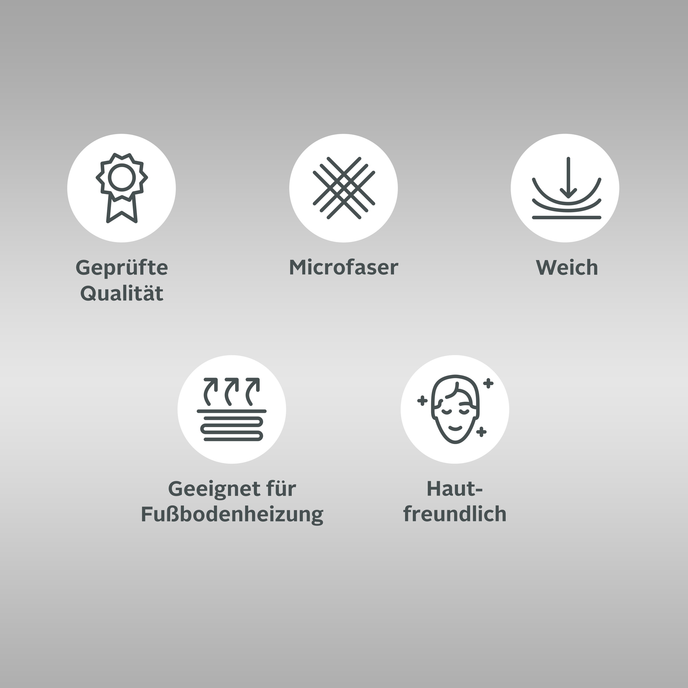 Thumbnail - my home Bettumrandung "Microfaser Teppich Magong, besonders weich, sehr feiner Flor" Höhe 25 mm 3 tlg. Wolkenform, uni B...