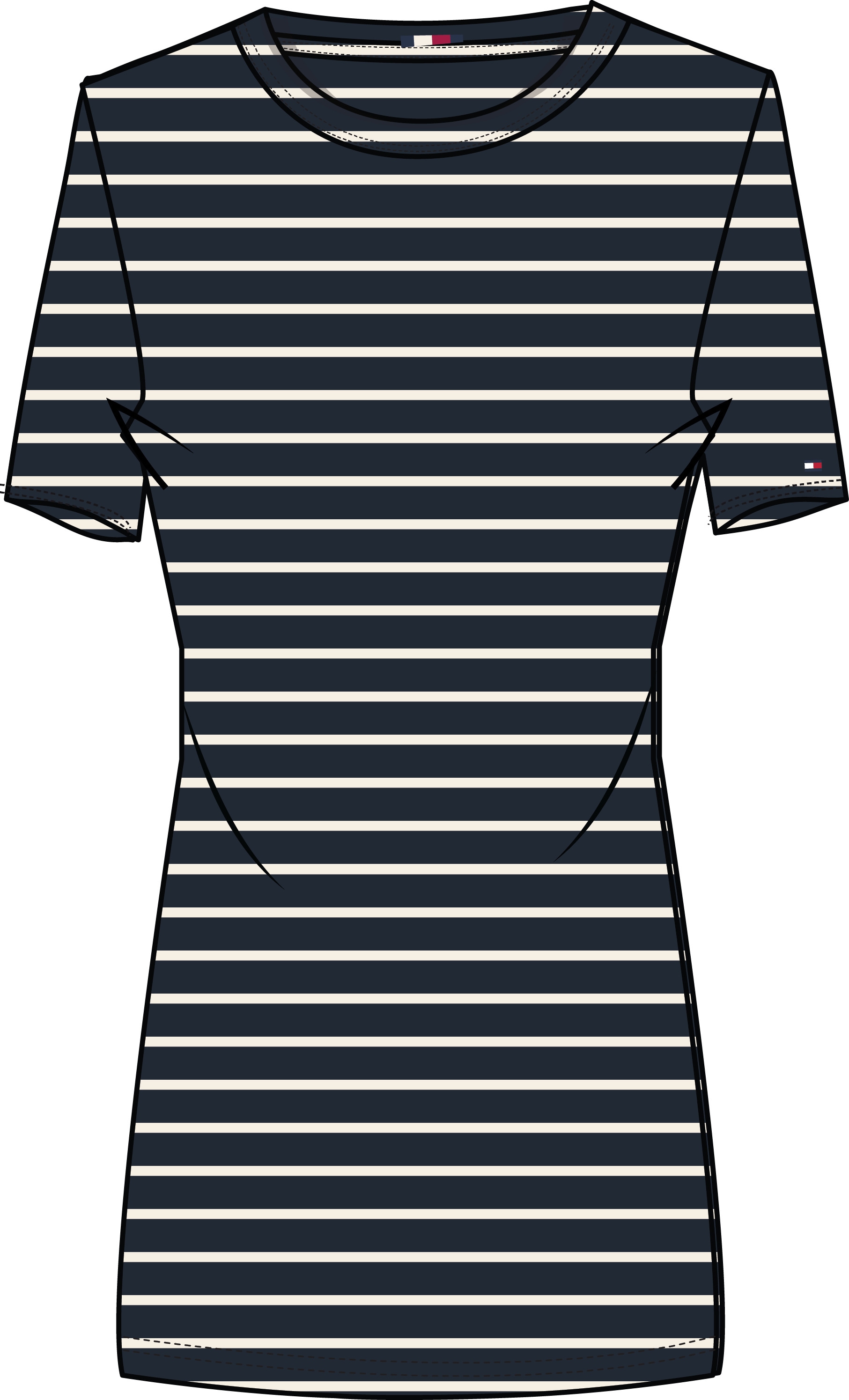 Tommy Hilfiger Kurzarmshirt »5X2 RIB C-NK SS«, mit Rundhals, Kurzarm