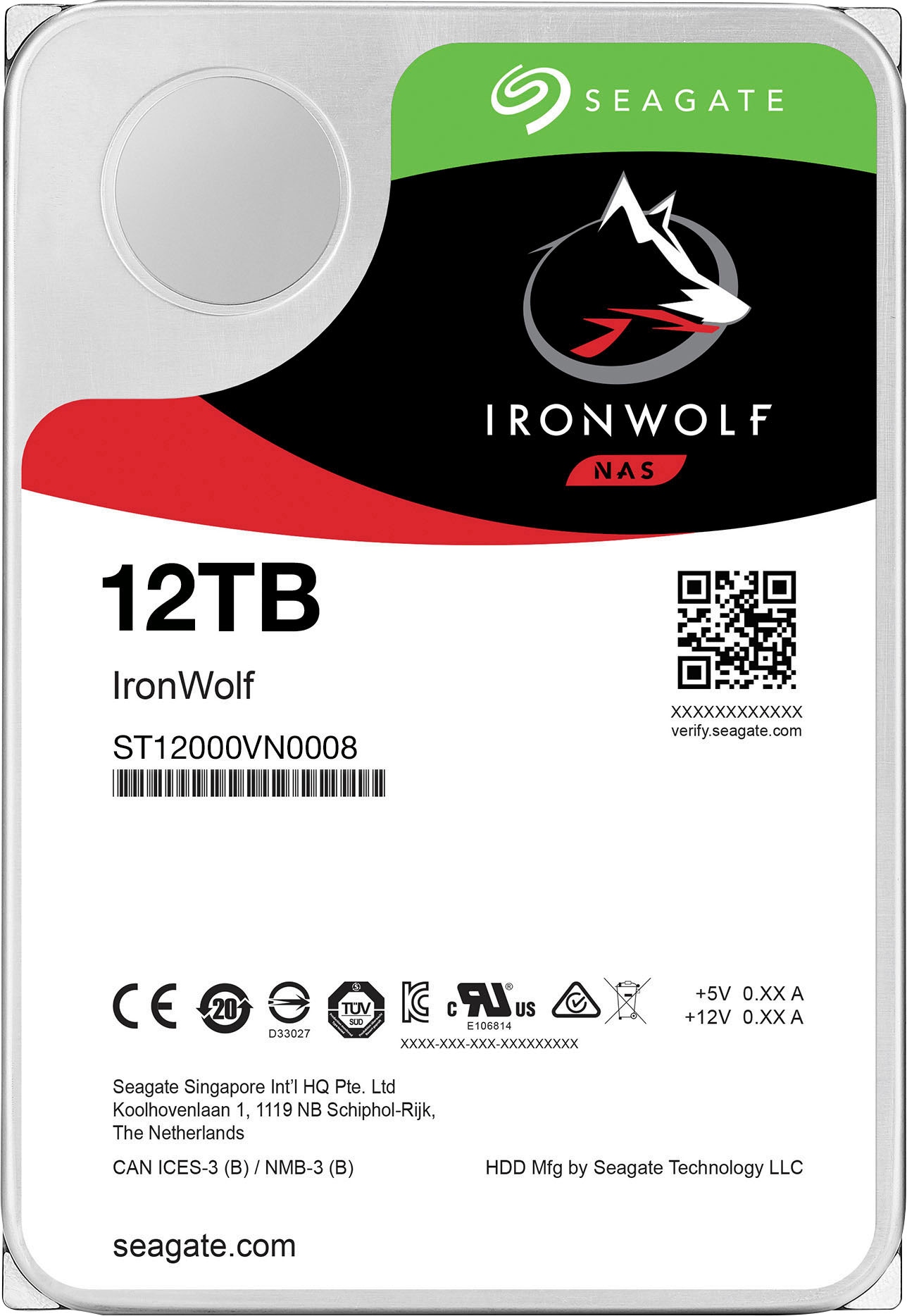 Seagate HDD-NAS-Festplatte »IronWolf«, 3,5 Zoll, Anschluss SATA, Bulk, inkl. 3 Jahre Rescue Data Recovery Services