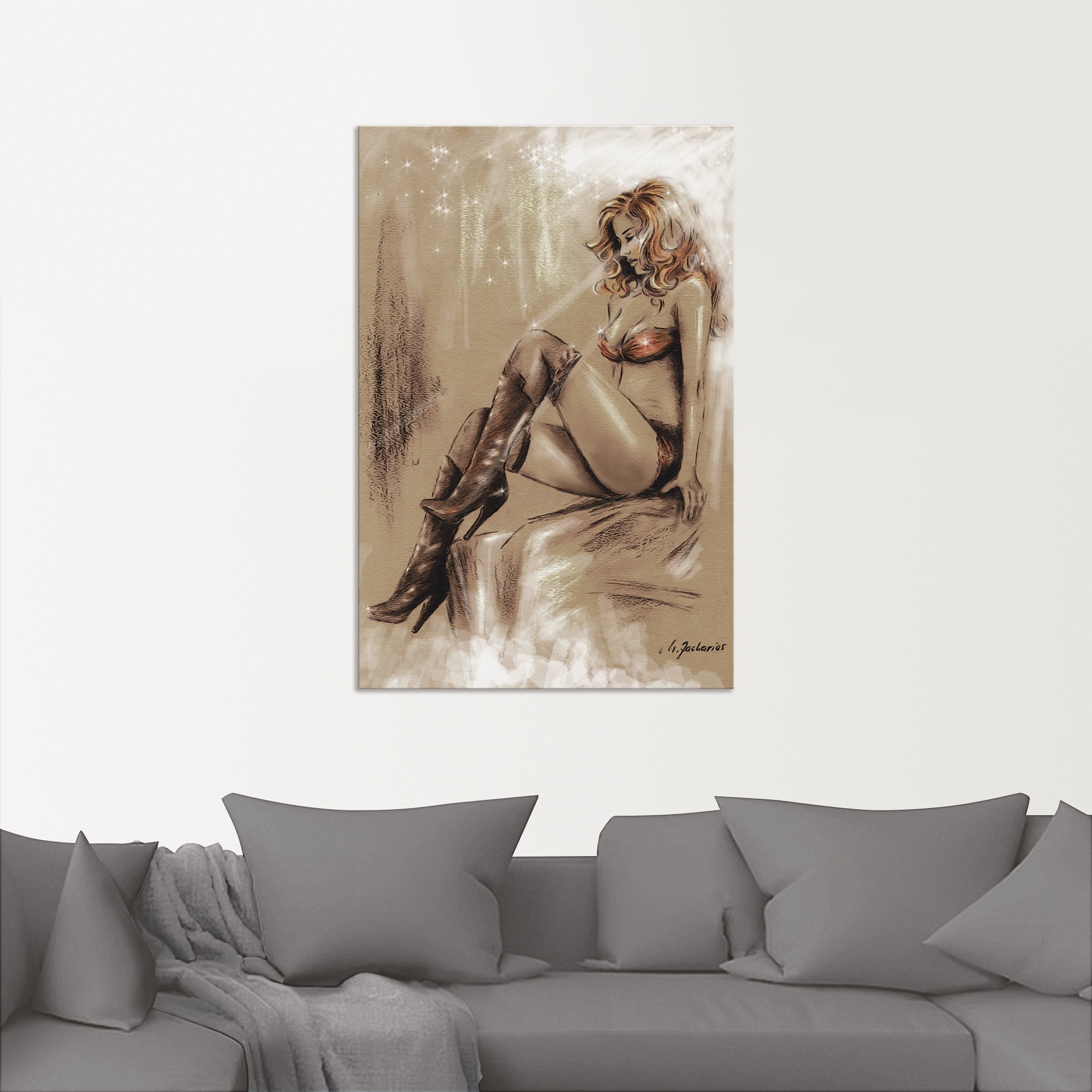 Artland Wandbild »High heels im Licht«, Frau, (1 St.), als Alubild, Outdoorbild, Leinwandbild in verschied. Größen