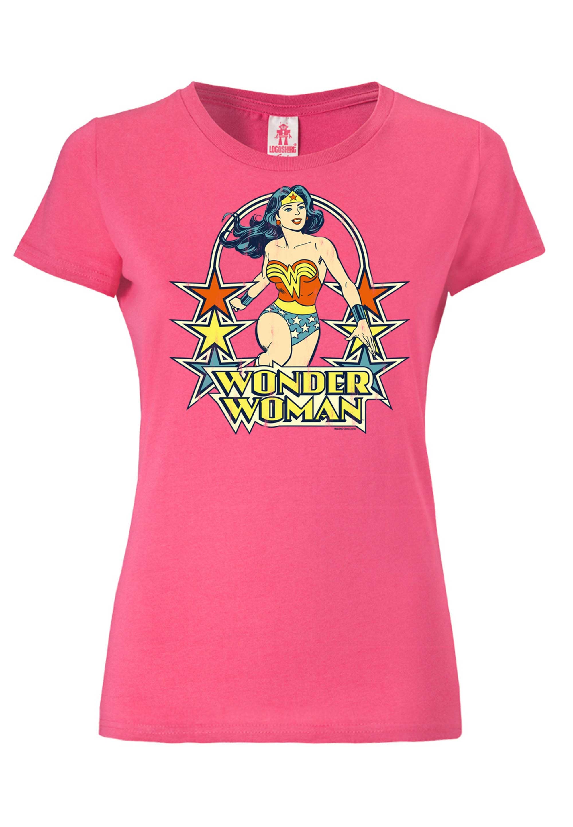 LOGOSHIRT T-Shirt »Print DC Comics Wonder Woman Stars«, mit lizenziertem  Print für kaufen | BAUR | T-Shirts