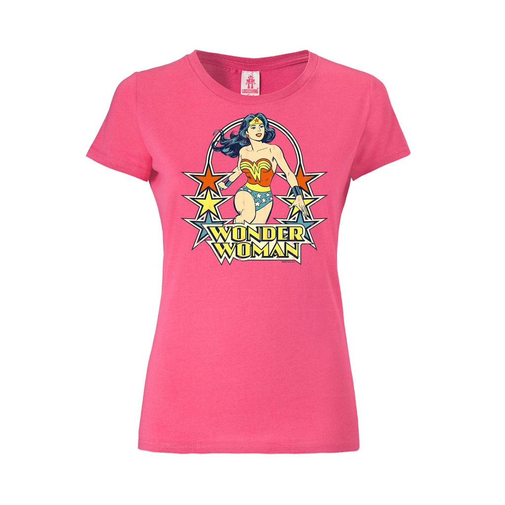 LOGOSHIRT T-Shirt »Print DC Comics Wonder Woman Stars«, mit lizenziertem Print