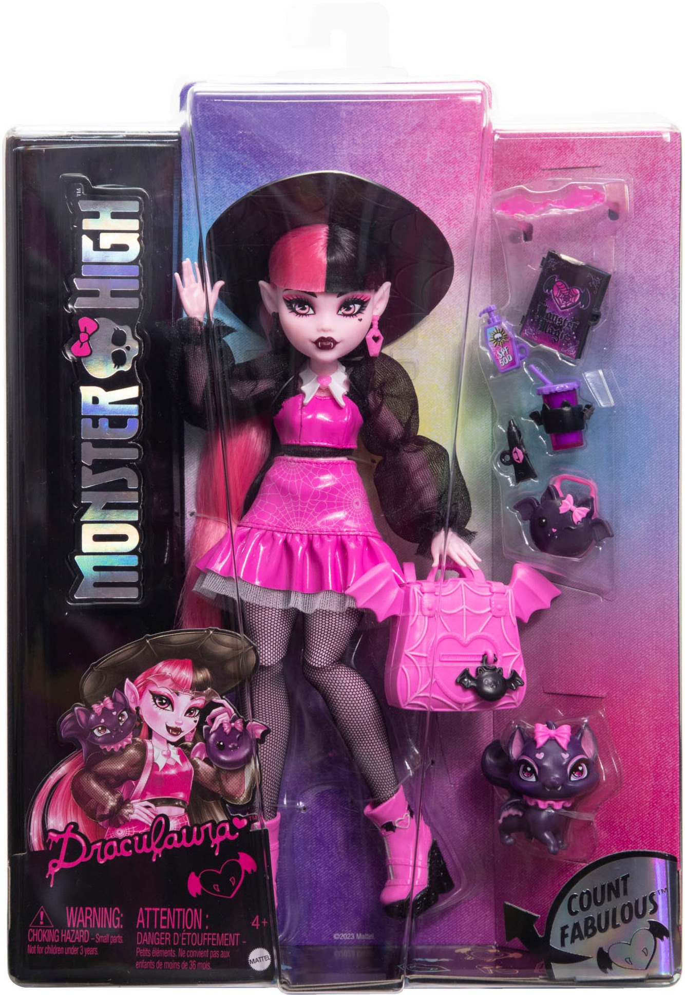 MonsterHigh™ Anziehpuppe »Draculaura mit Haustier Count Fabulous«