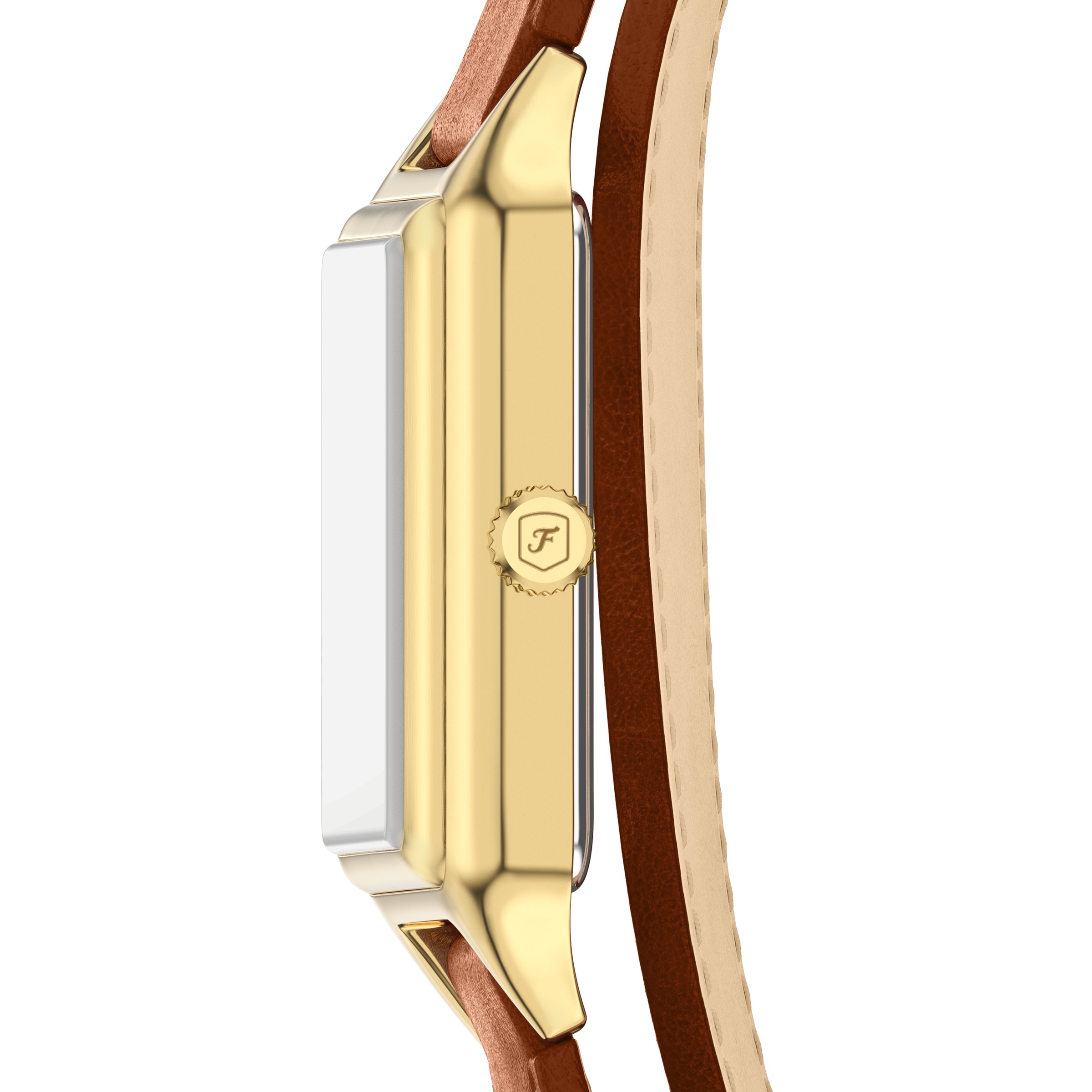 Fossil Quarzuhr »RAQUEL«, Armbanduhr, Damenuhr, Lederarmband, analog, Tag, Türkis