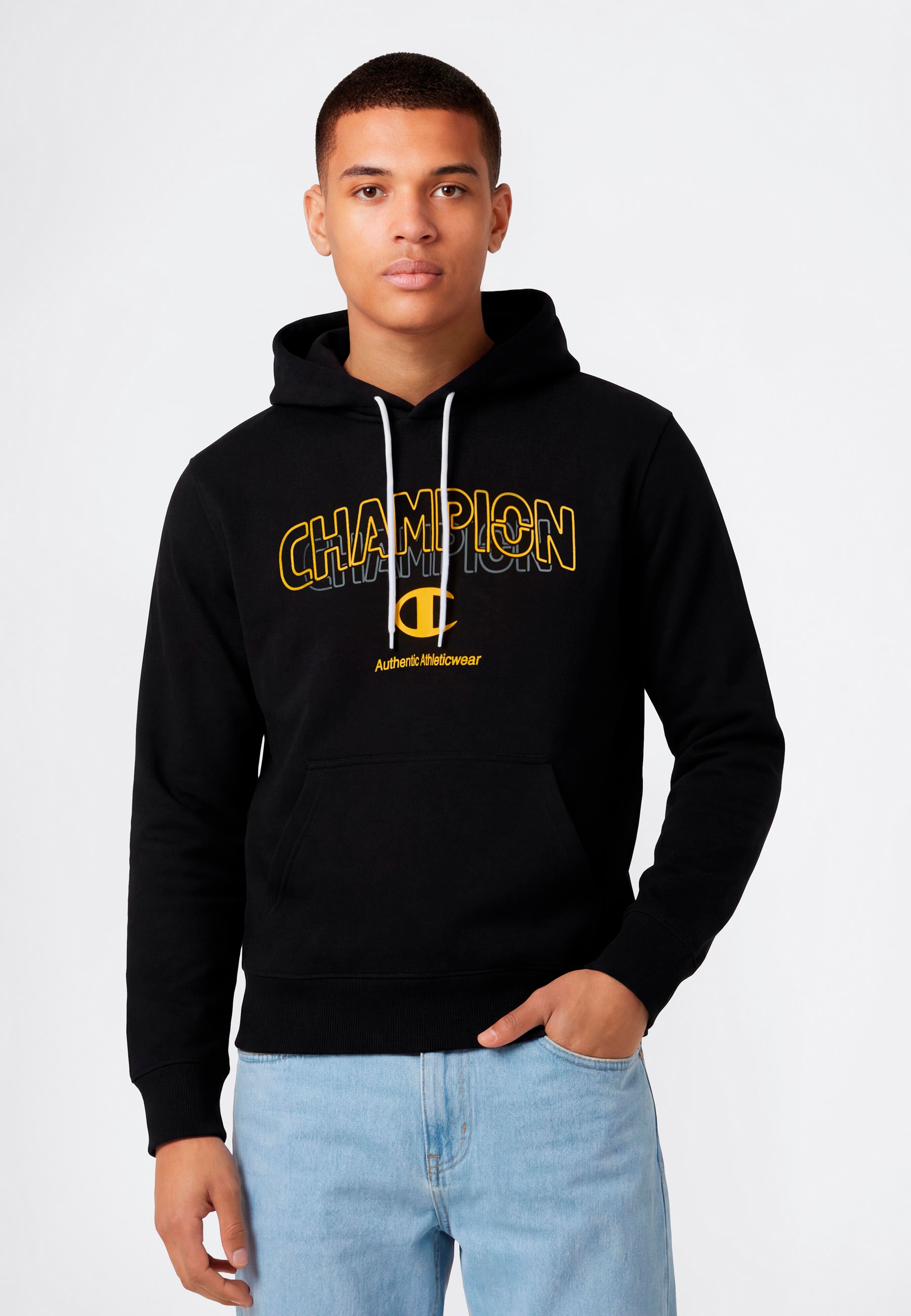 Champion Kapuzensweatshirt "Graphic Terry Hoodie", mit Rundhalsausschnitt, aus Baumwolle und Polyester