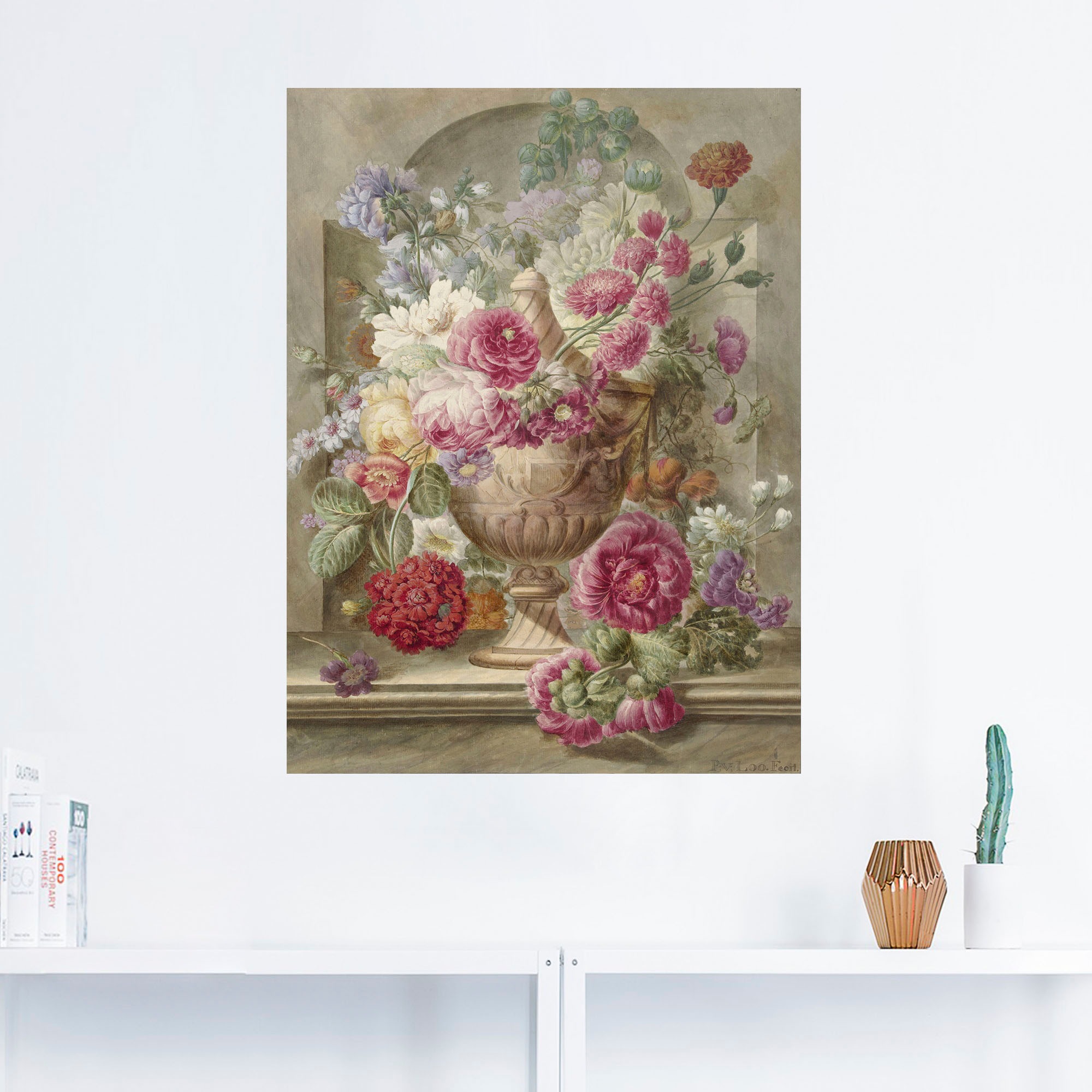 Artland Wandbild "Vase mit Blumen.", Arrangements, (1 St.), als Leinwandbil günstig online kaufen