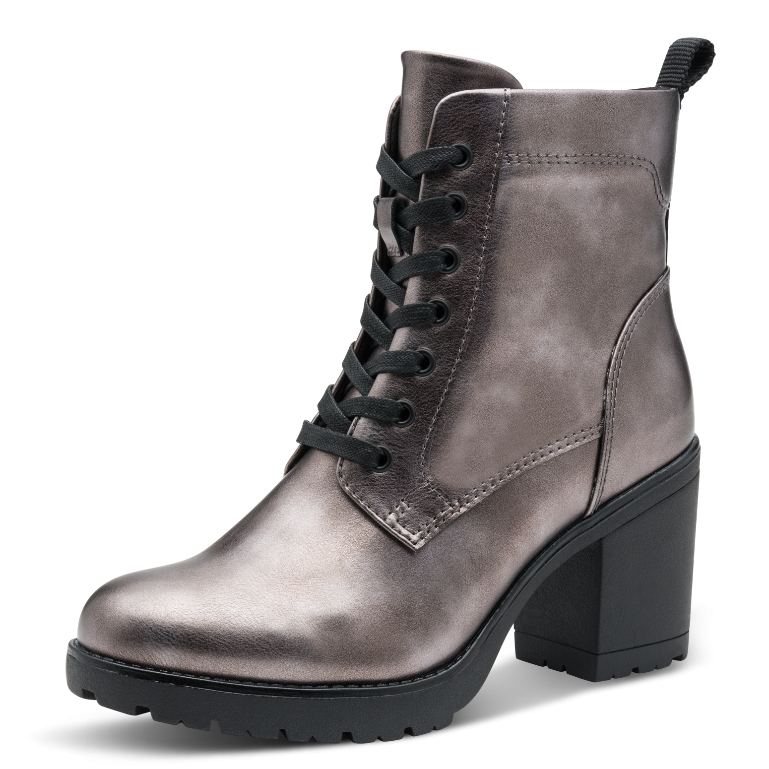 MARCO TOZZI Schnürstiefelette, Blockabsatz, Stiefelette, Schnürboots in veg günstig online kaufen