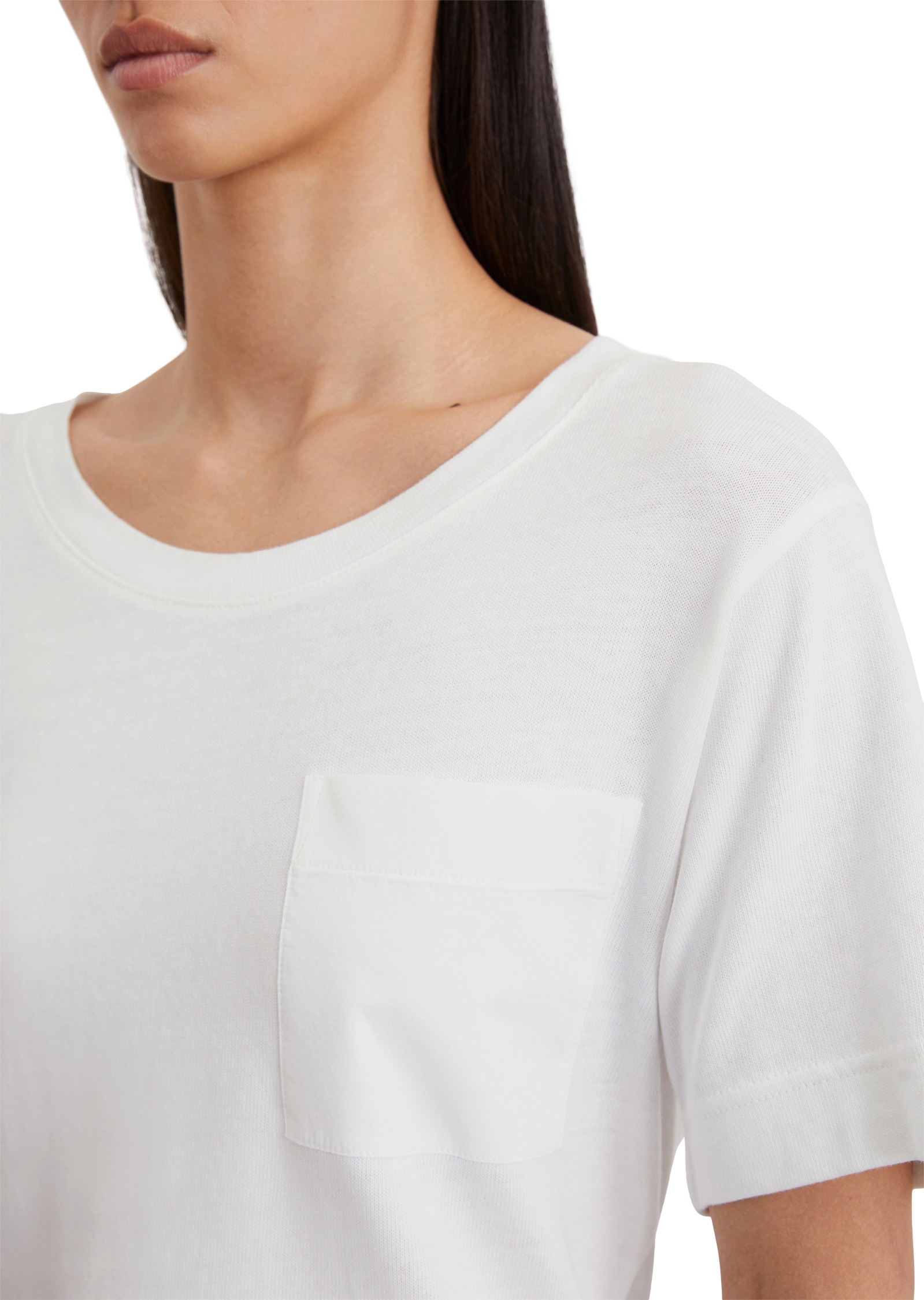 Marc O'Polo T-Shirt »mit aufgesetzter Satin-Tasche«