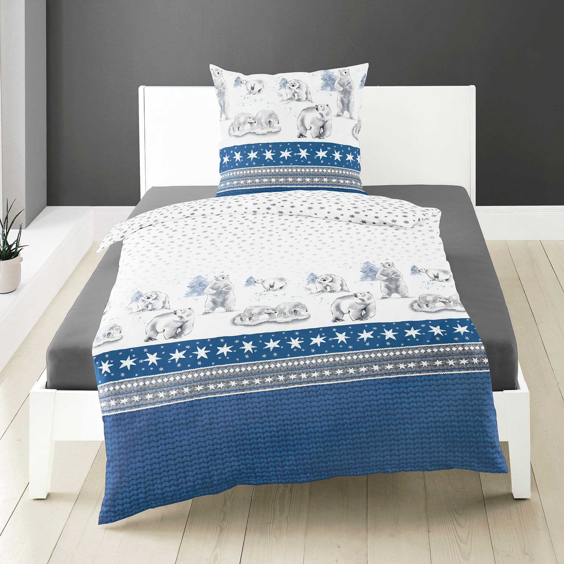 BIERBAUM Bettwäsche »Eisbär«, (2 tlg.), mit Eisbären