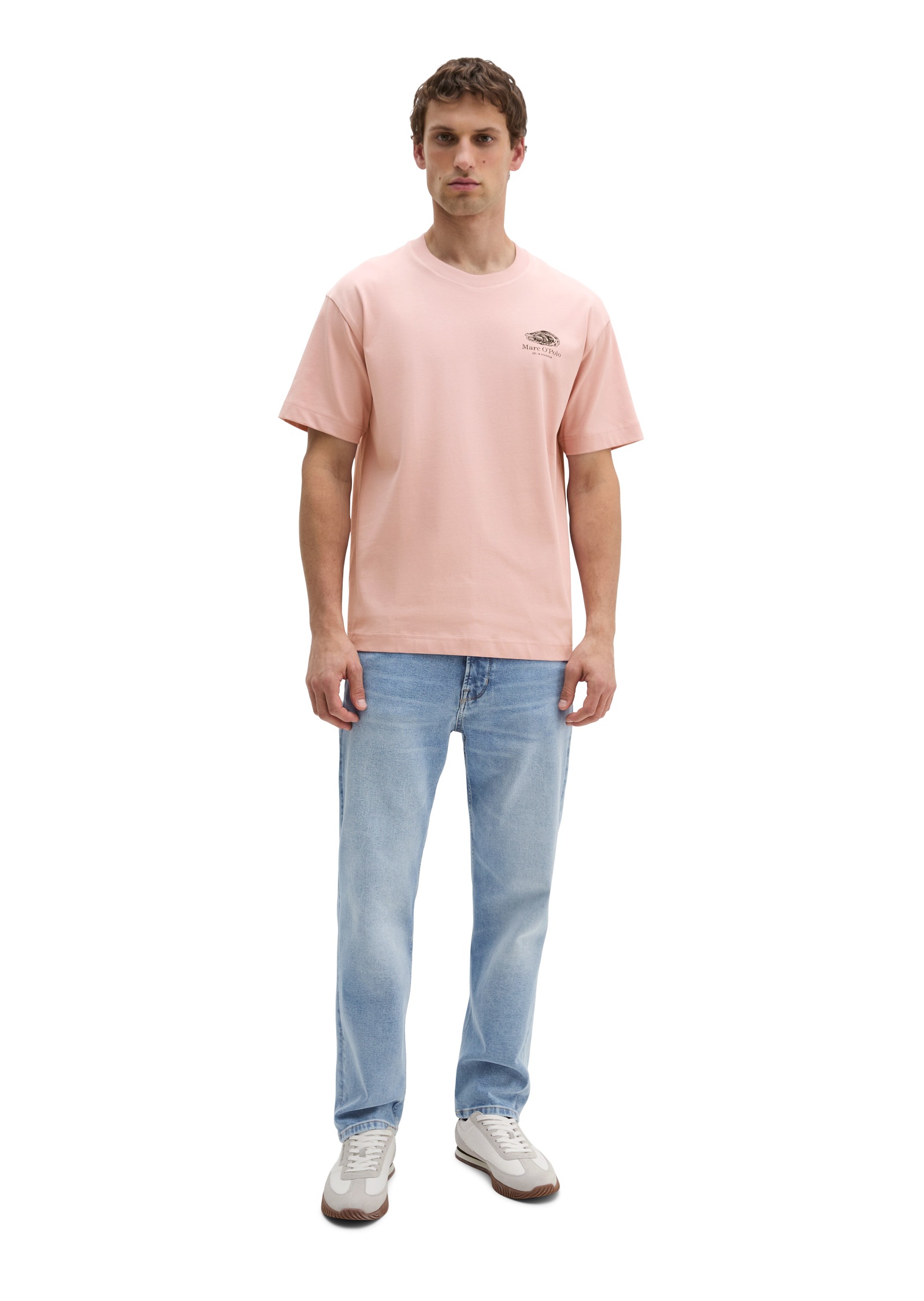 Marc O'Polo T-Shirt loose mit maritinem Rückenprint