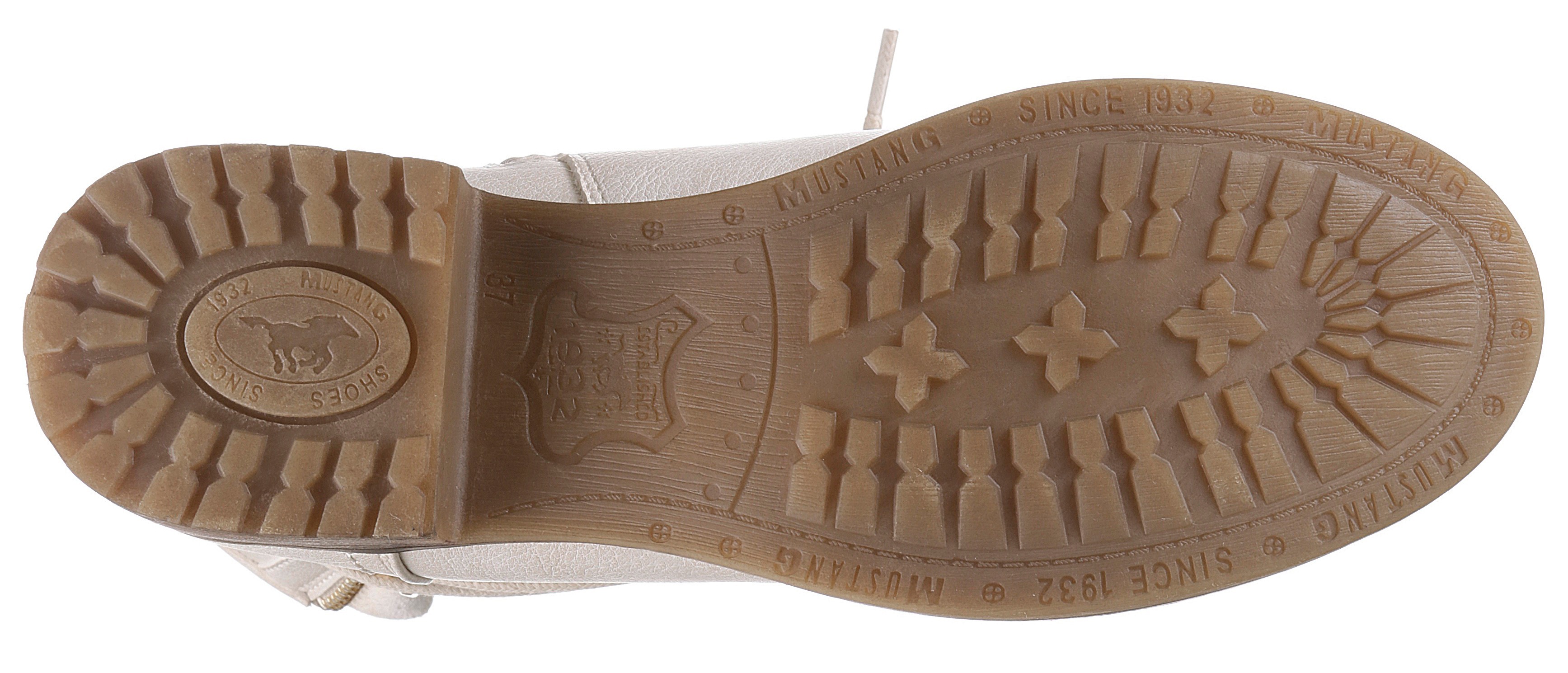 Thumbnail - Mustang Shoes Winterboots, Blockabsatz, Winterstiefelette, Schnürboots mit Nieten besetzt