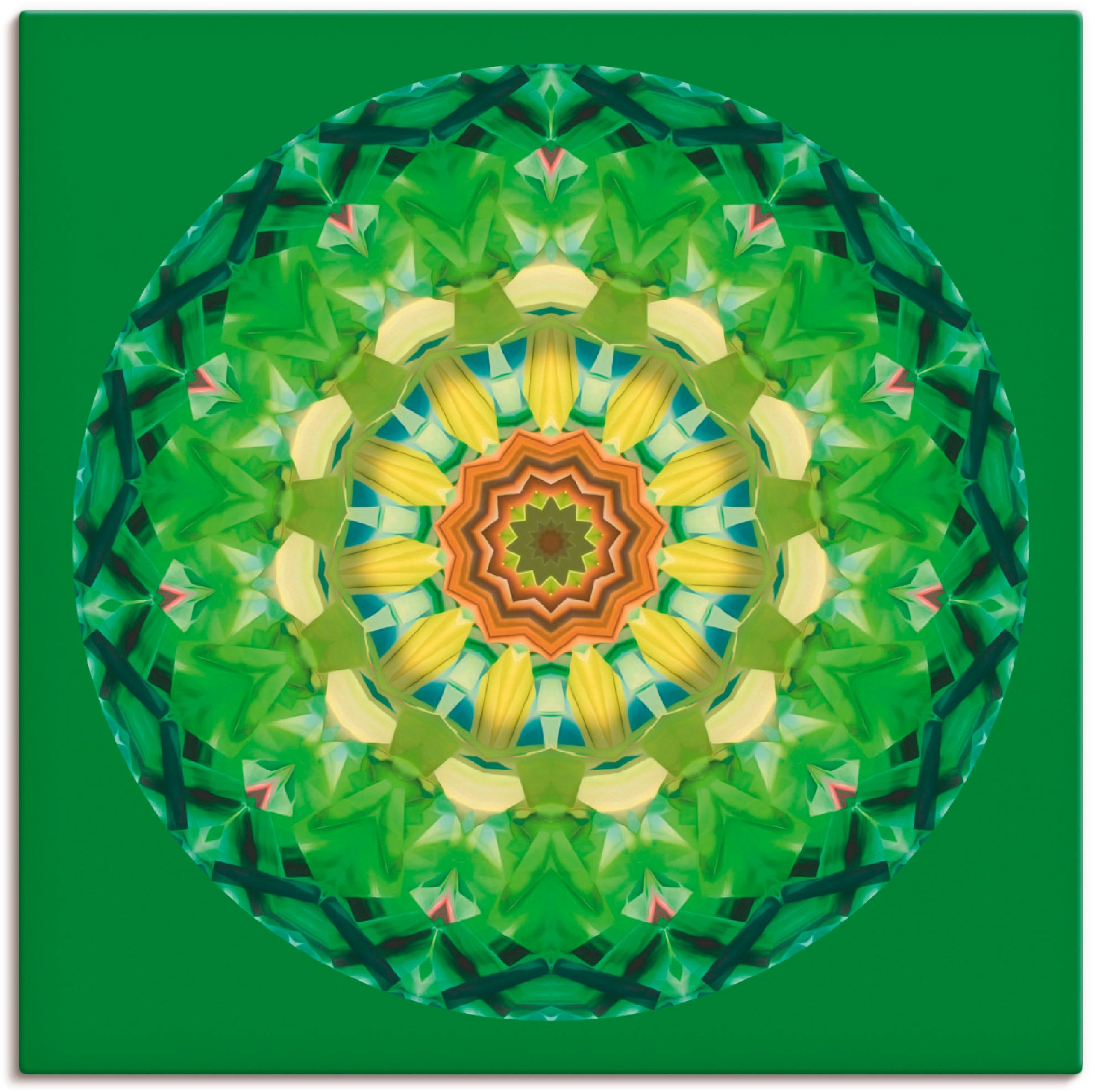 Artland Leinwandbild "Mandala II" Muster 1 Stk. tlg. auf Holzrahmen gespannt