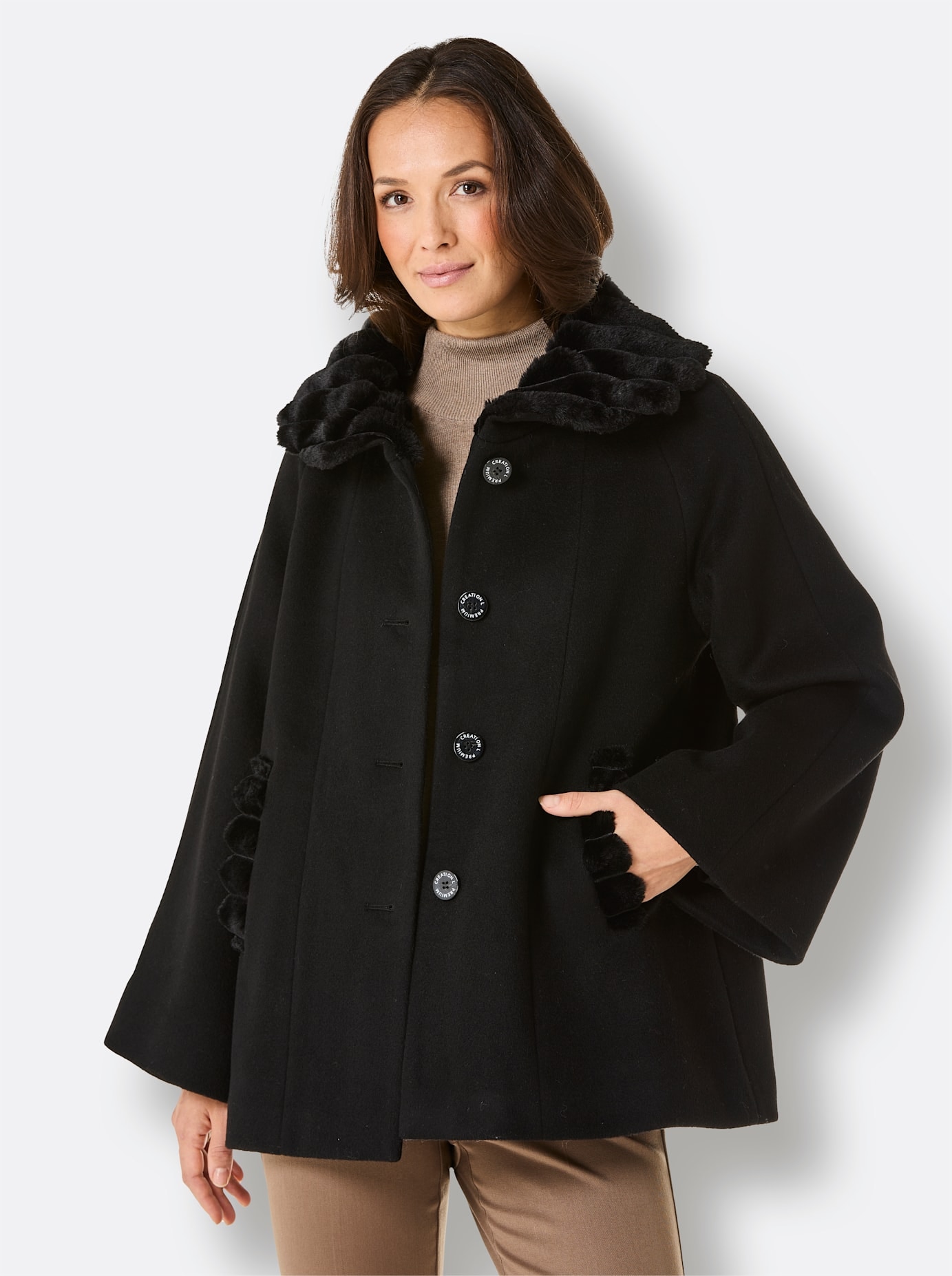 CREATION L PREMIUM Wolljacke, ohne Kapuze