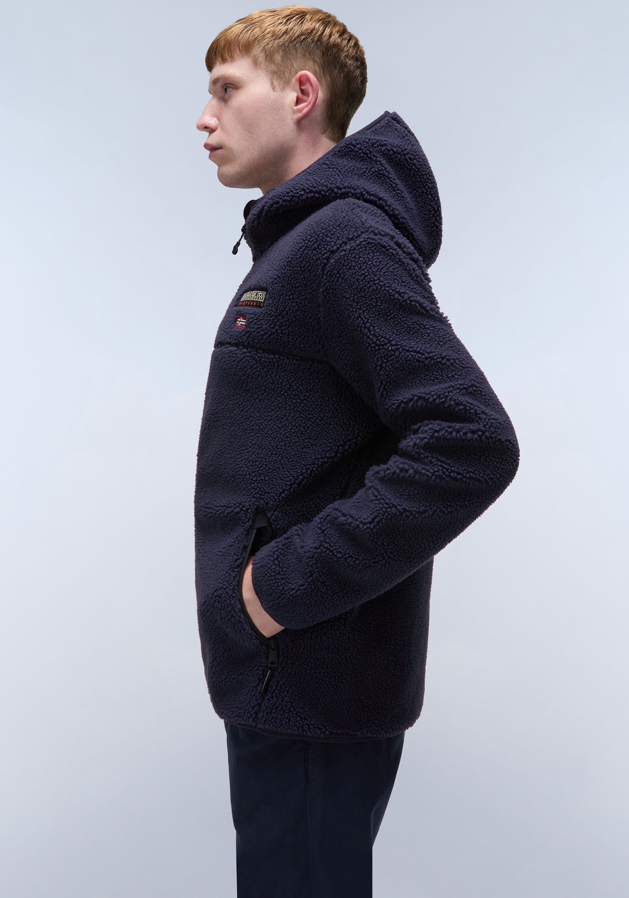 Napapijri Fleecejacke »TYNIK«, mit Kapuze