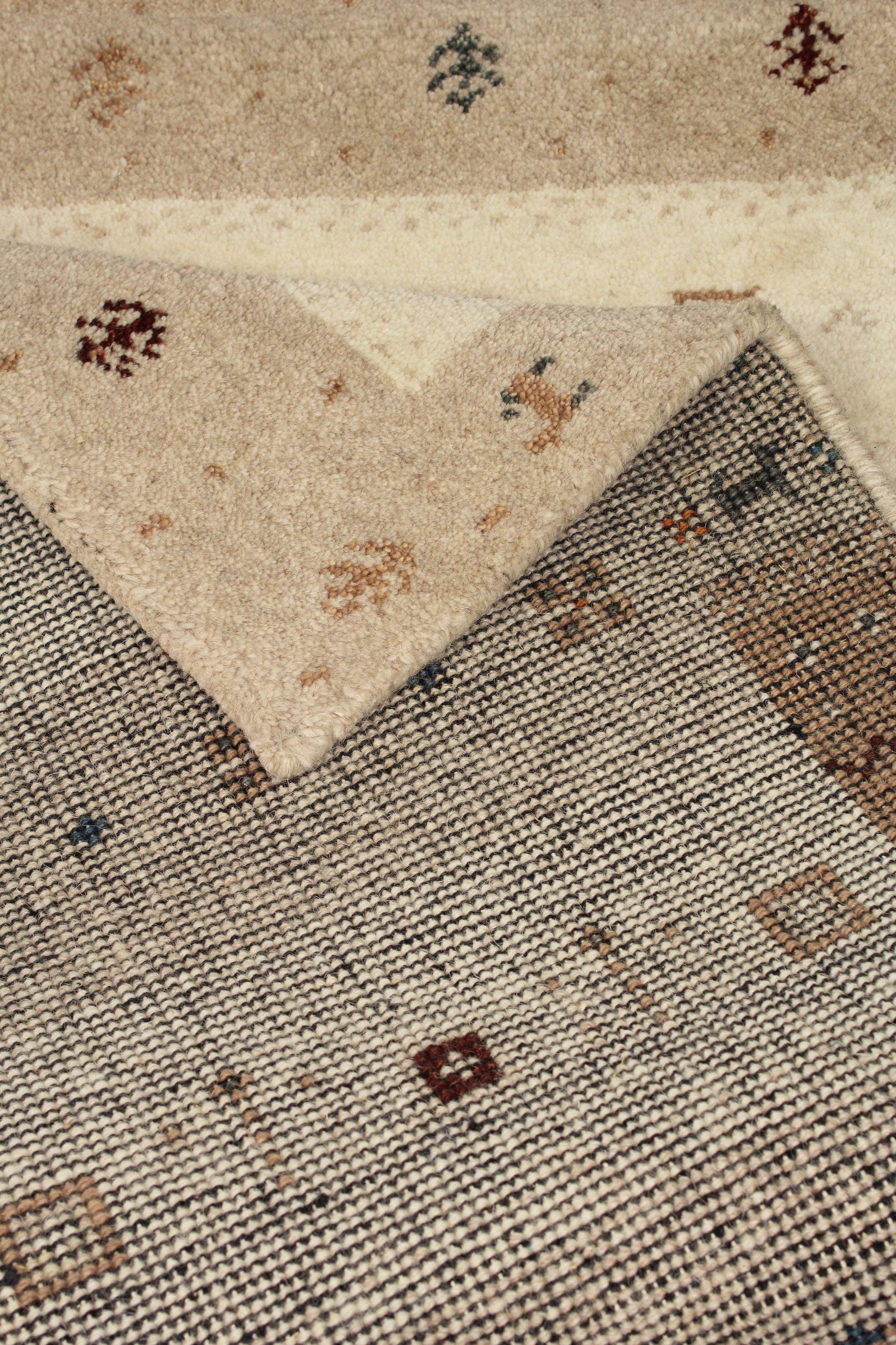 Dekowe Wollteppich »Samia«, rechteckig, 15 mm Höhe, reine Wolle, Gabbeh Design, handgeknüpft, mit Bordüre