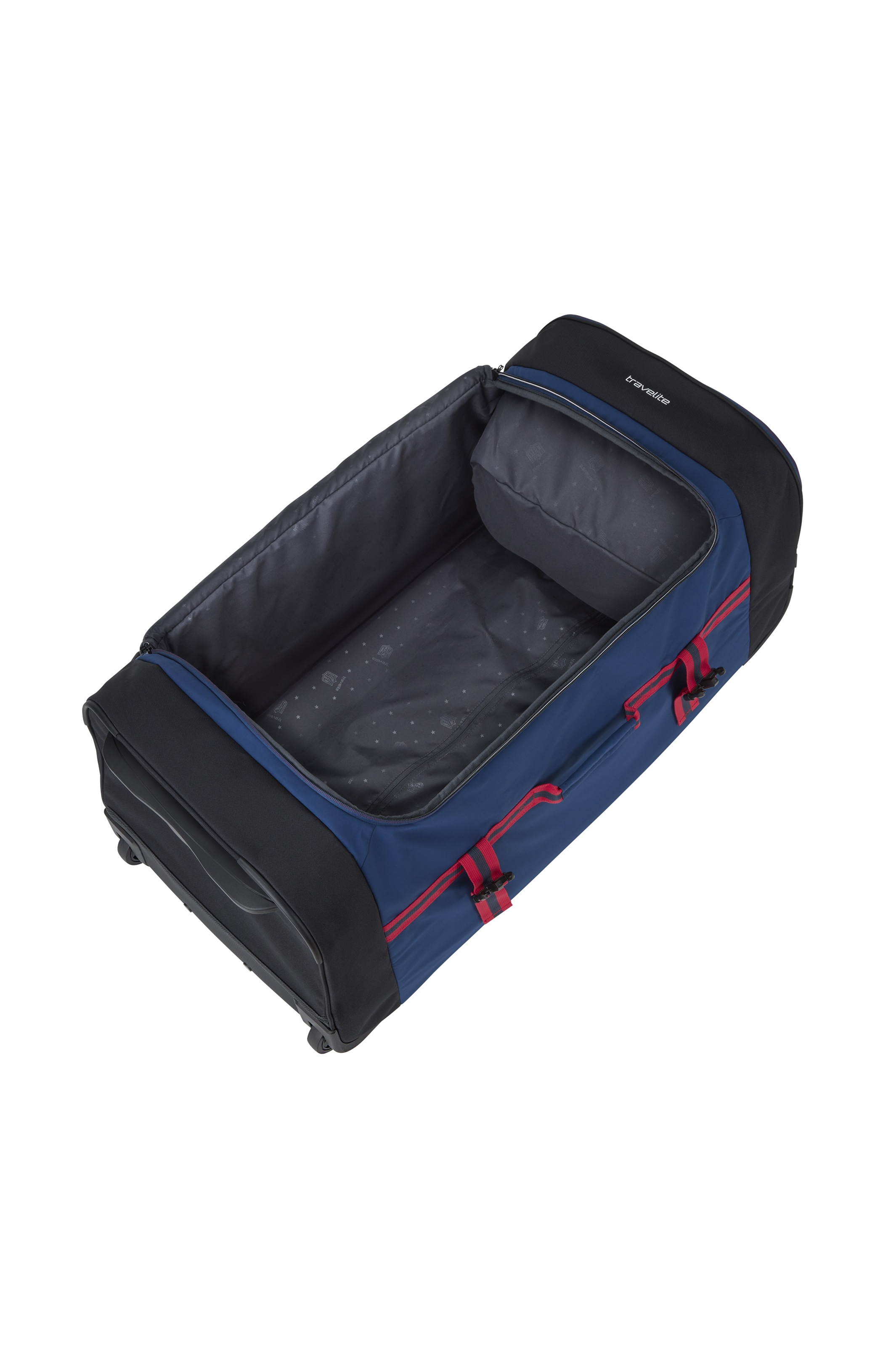 travelite »travelite x NFL Rollenreisetasche« große Öffnung, Schuhfach und Teleskopgestänge – robust und praktisch