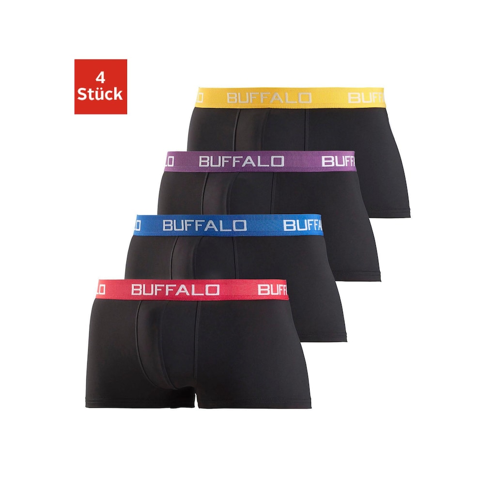 Buffalo Boxershorts, (Packung, 4 St.)