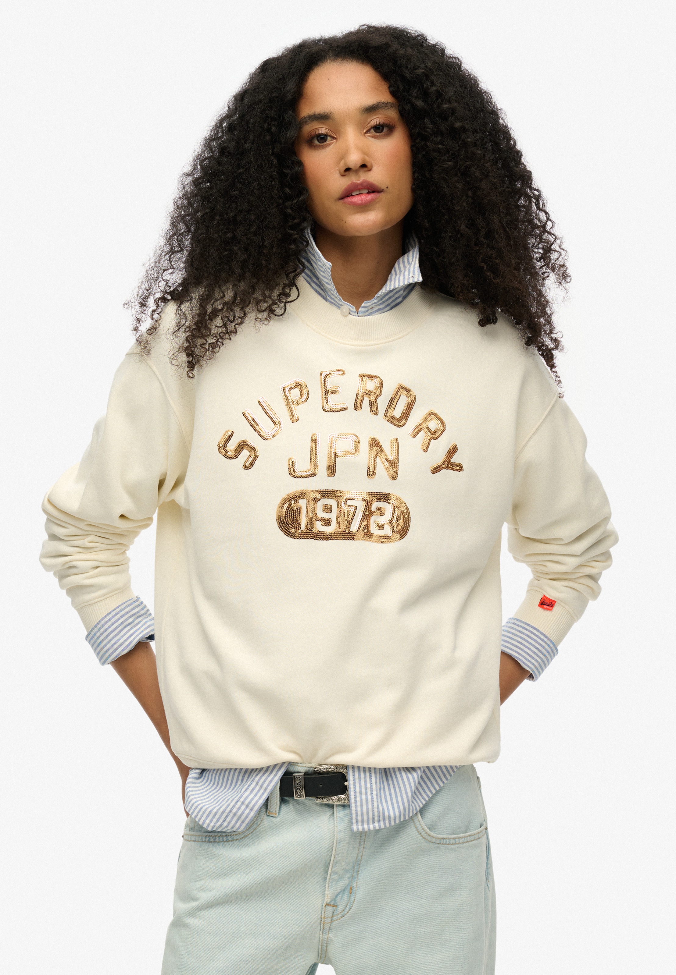 Superdry Sweatshirt "EMBELLISHED VARSITY LOOSE CREW" günstig online kaufen