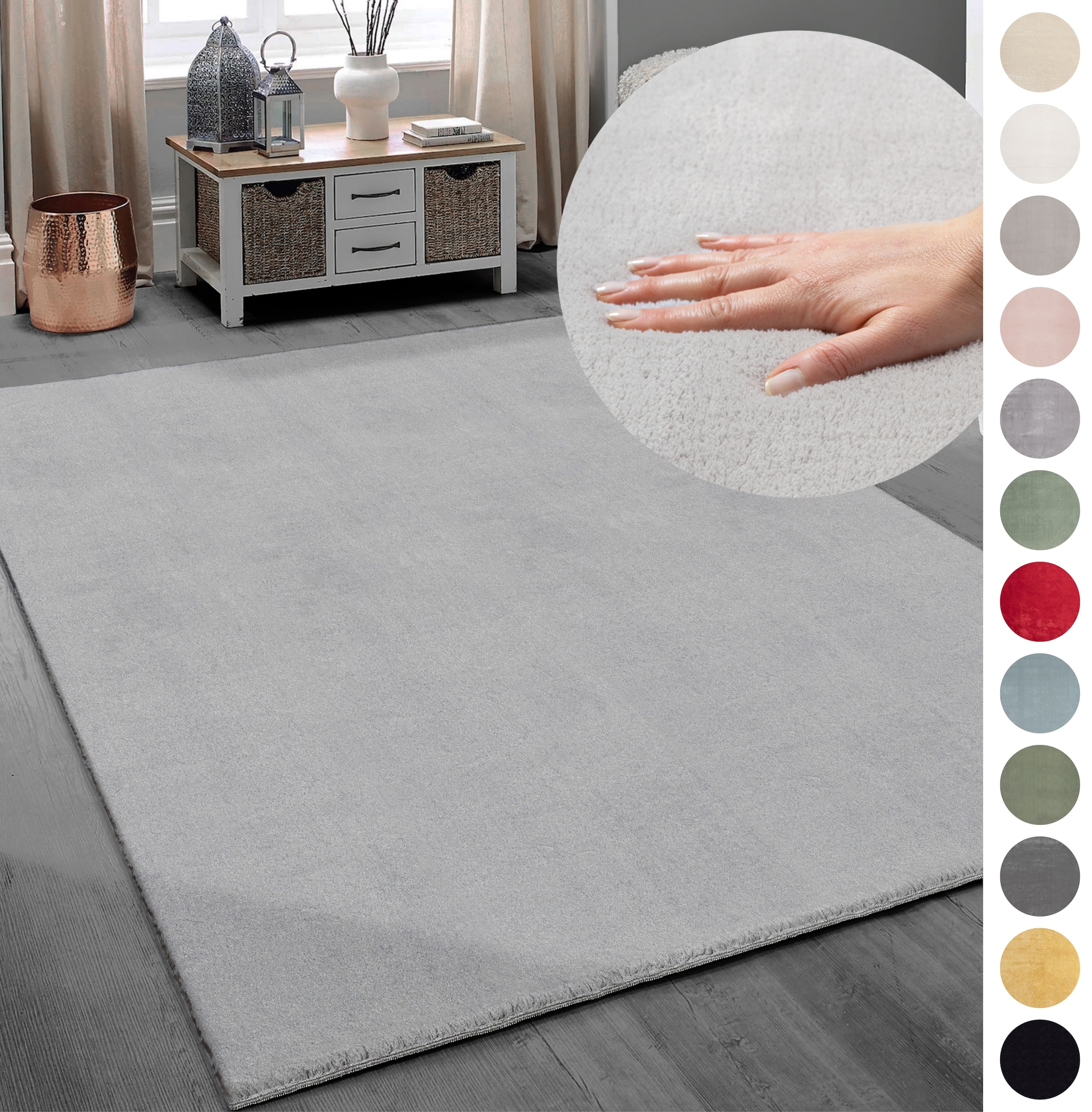 OTTO home Teppich "Arabell, Kunstfellteppich, Felloptik, waschbar," rechtec günstig online kaufen