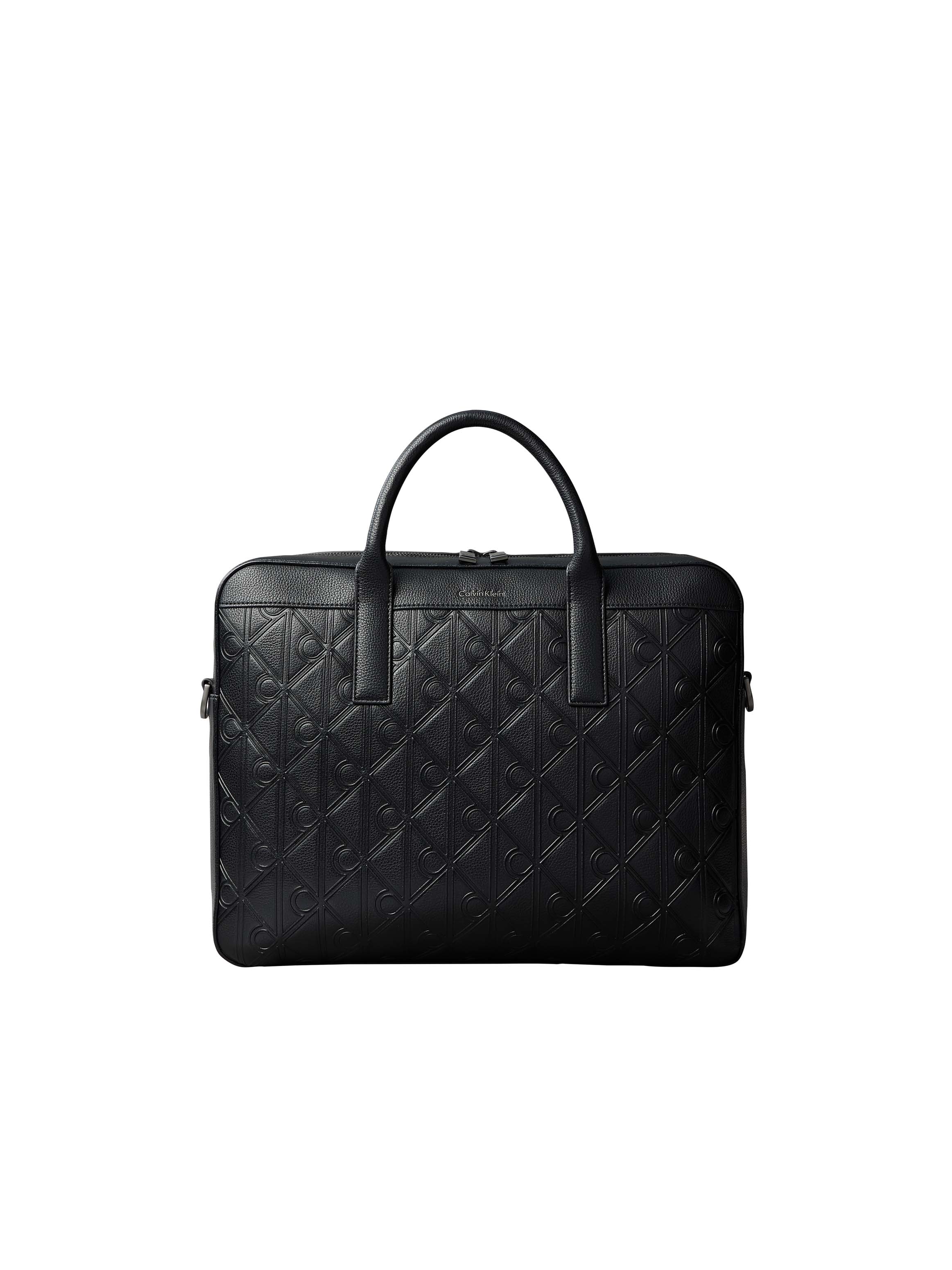 Calvin Klein Aktentasche "EMBLEM AOP DEBOSS COMMUTER" Unisex Businesstasche, Laptoptasche mit abnehmbarem Schulterriemen