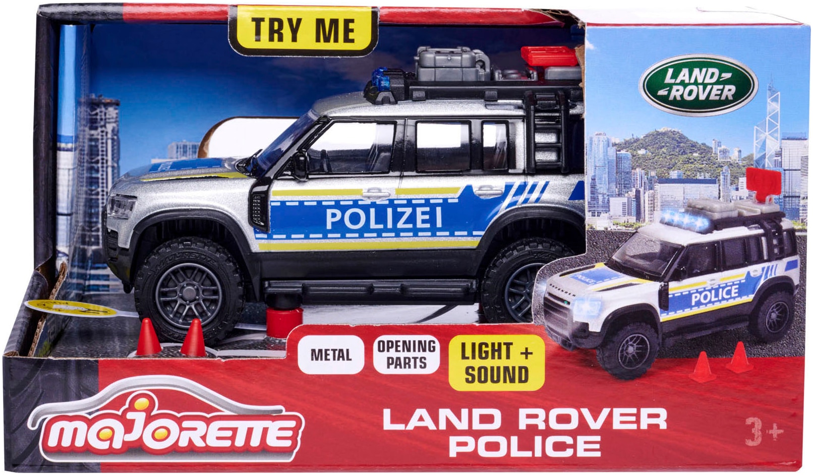 majORETTE Spielzeug-Polizei »Land Rover Police«, mit Licht und Sound