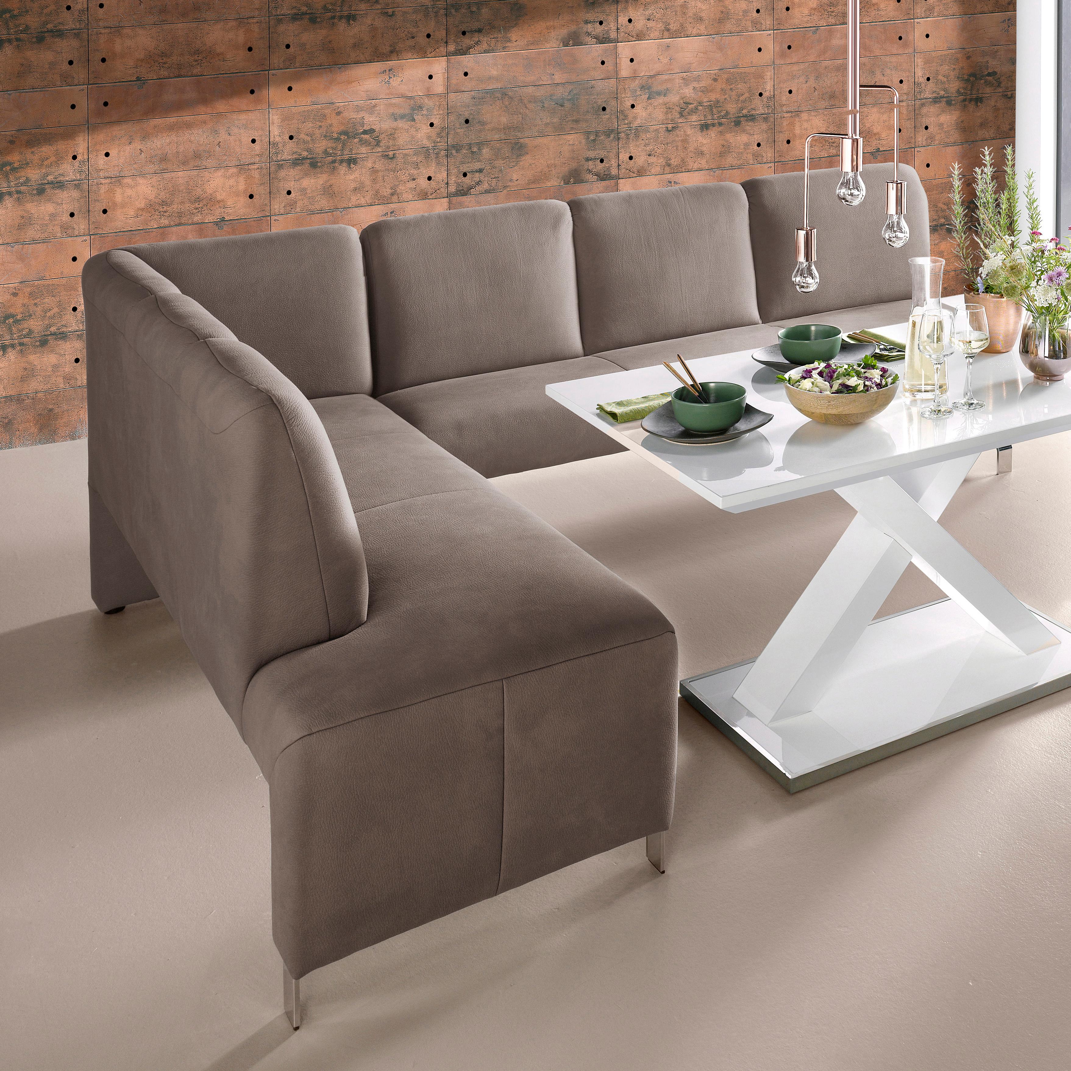 exxpo - sofa fashion Eckbank "Intenso, modern, 263/198 cm (B/T)" hohe Bodenfreiheit, frei im Raum stellbar, hoher Sitzkomfort