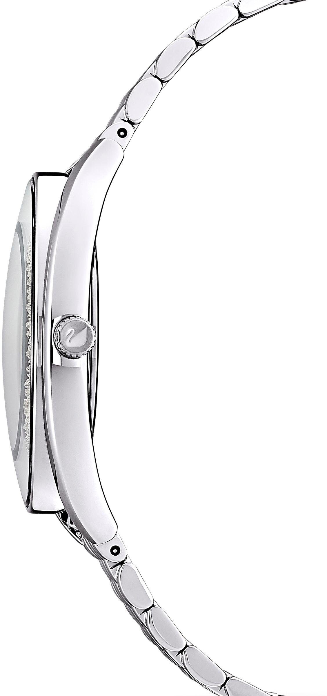 Swarovski Quarzuhr »CRYSTALLINE AURA«, Armbanduhr, Damenuhr, Swarovski-Kristalle, Swiss Made
