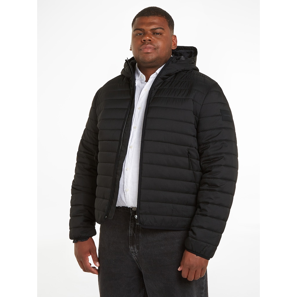 Calvin Klein Big&Tall Steppjacke »BT_QUILTED CRINKLE JACKET HOOD«, mit Kapuze