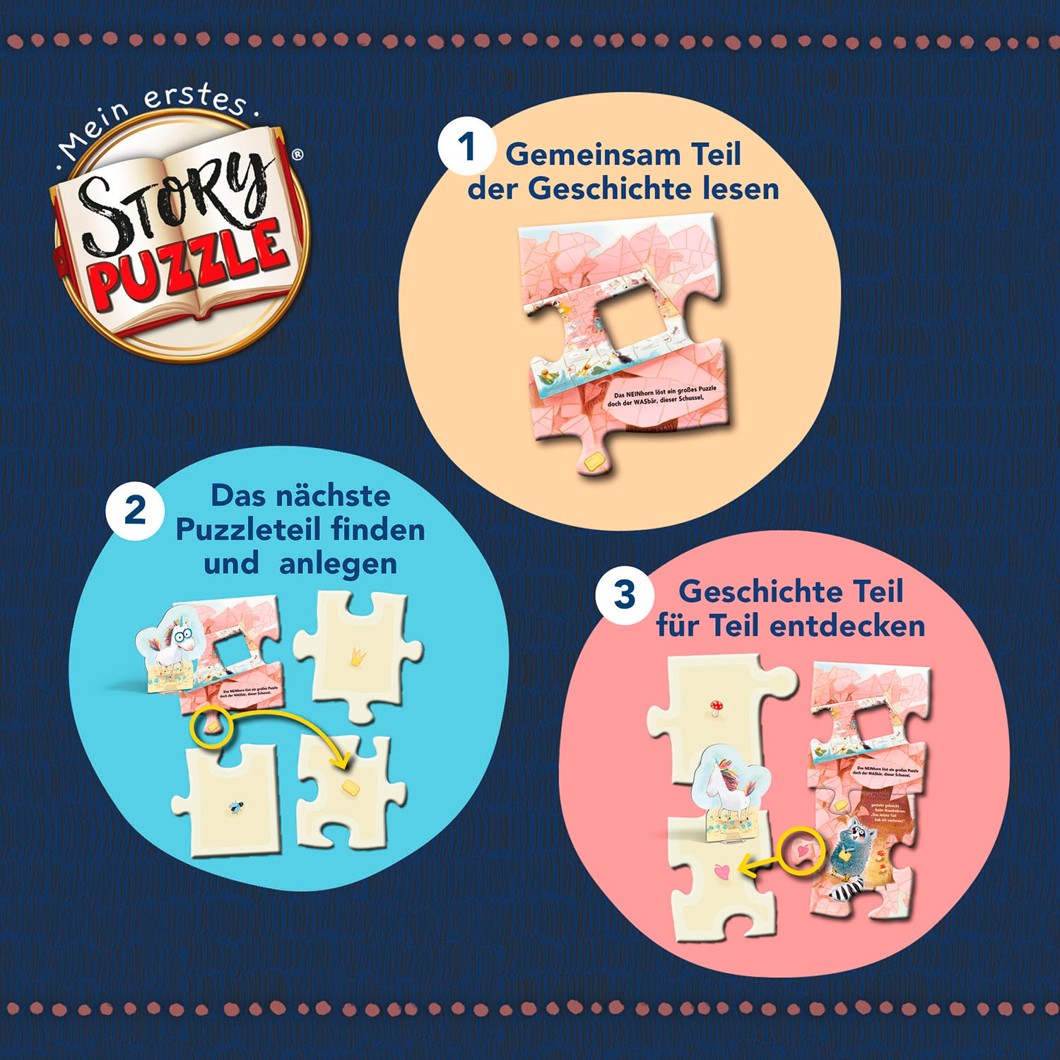 Kosmos Puzzle »Mein erstes Story-Puzzle Das NEINhorn« Made in Germany