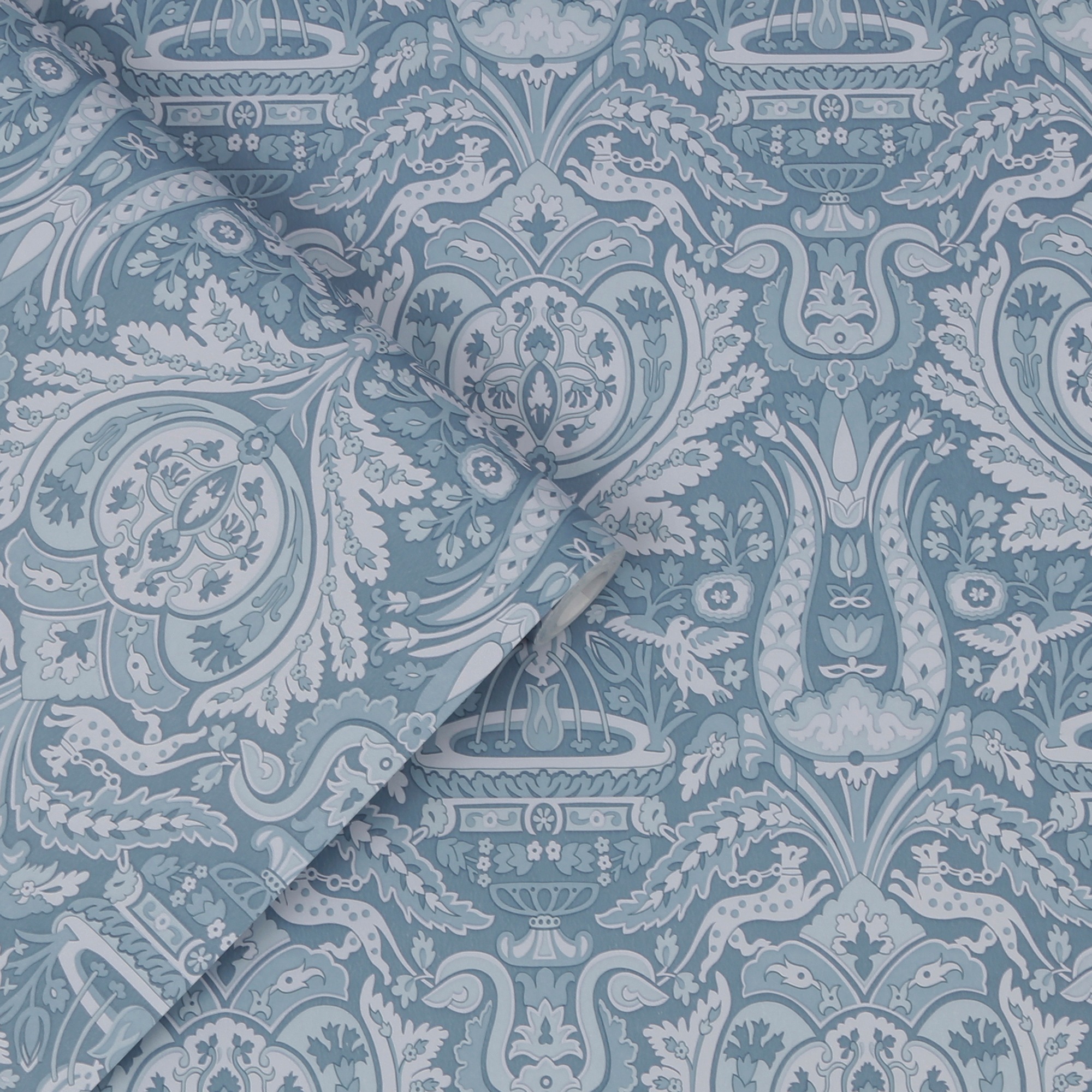 LAURA ASHLEY Vliestapete »Heraldic Damask«, gemustert, FSC® zertifiziert, mit lebhaftem Druck, 10 Meter Länge