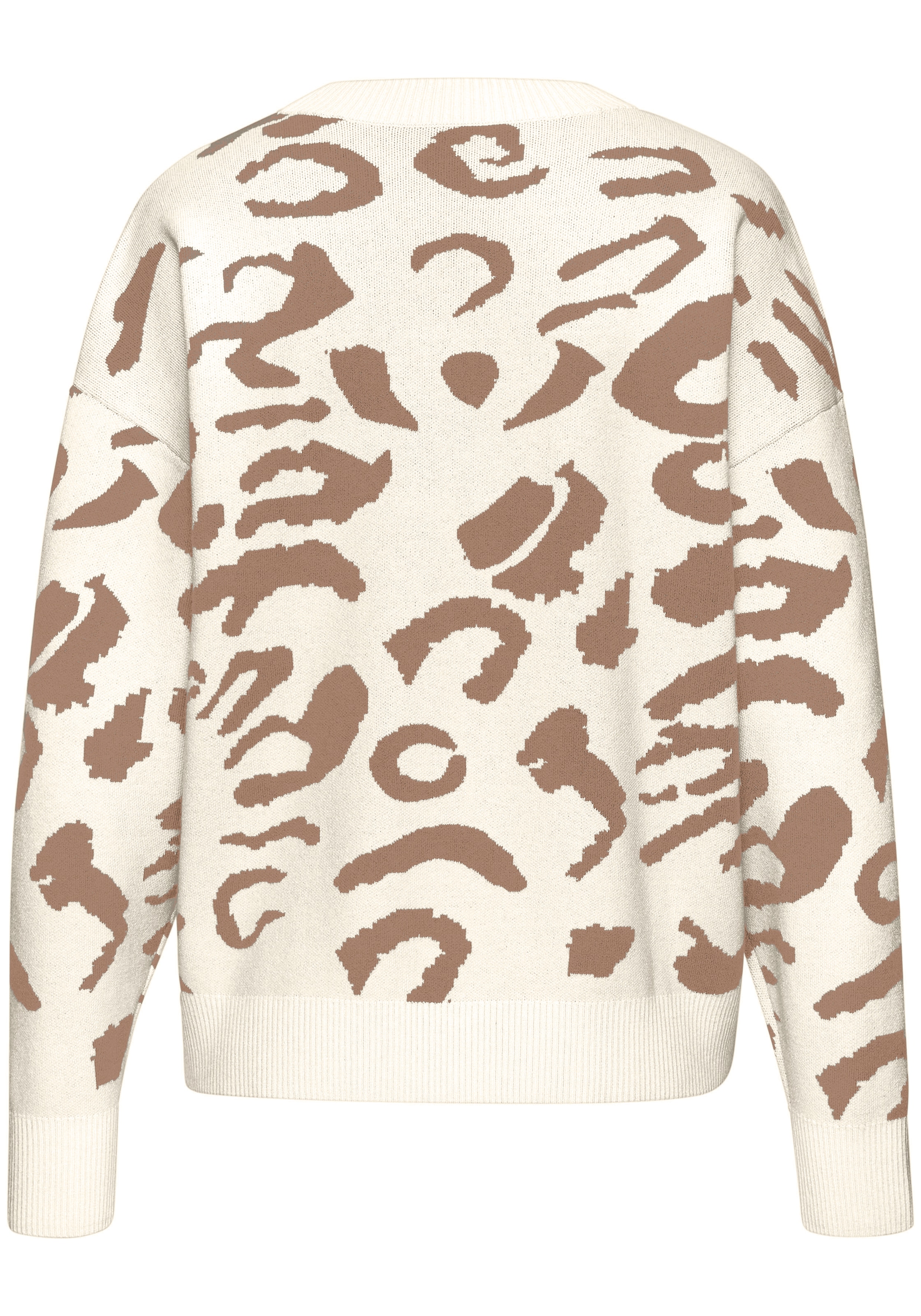 LASCANA Jacquardpullover, mit Leomuster, Strickpullover, Animalprint, modisch