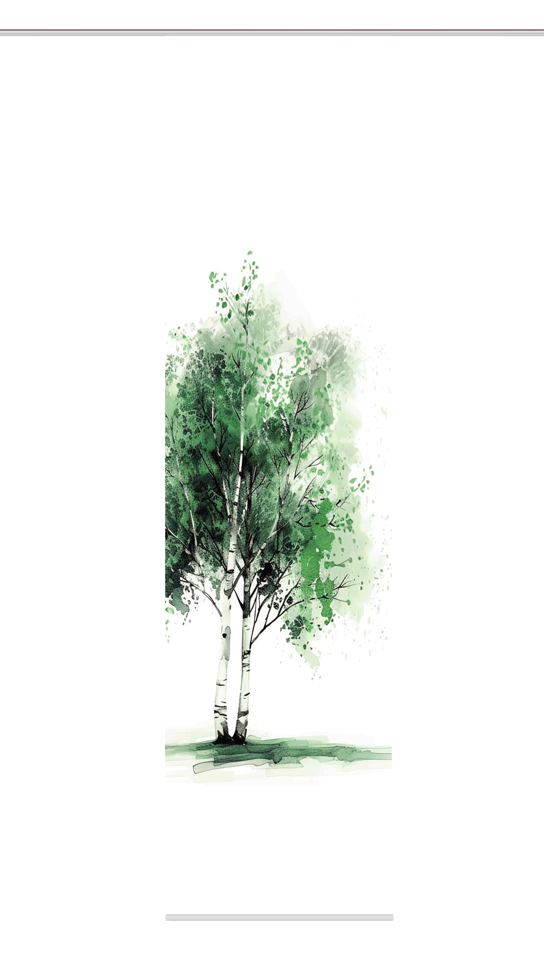 HOME WOHNIDEEN Schiebegardine »TREE«, (1 St.), Schiebewand Seidenoptik, Digitaldruck